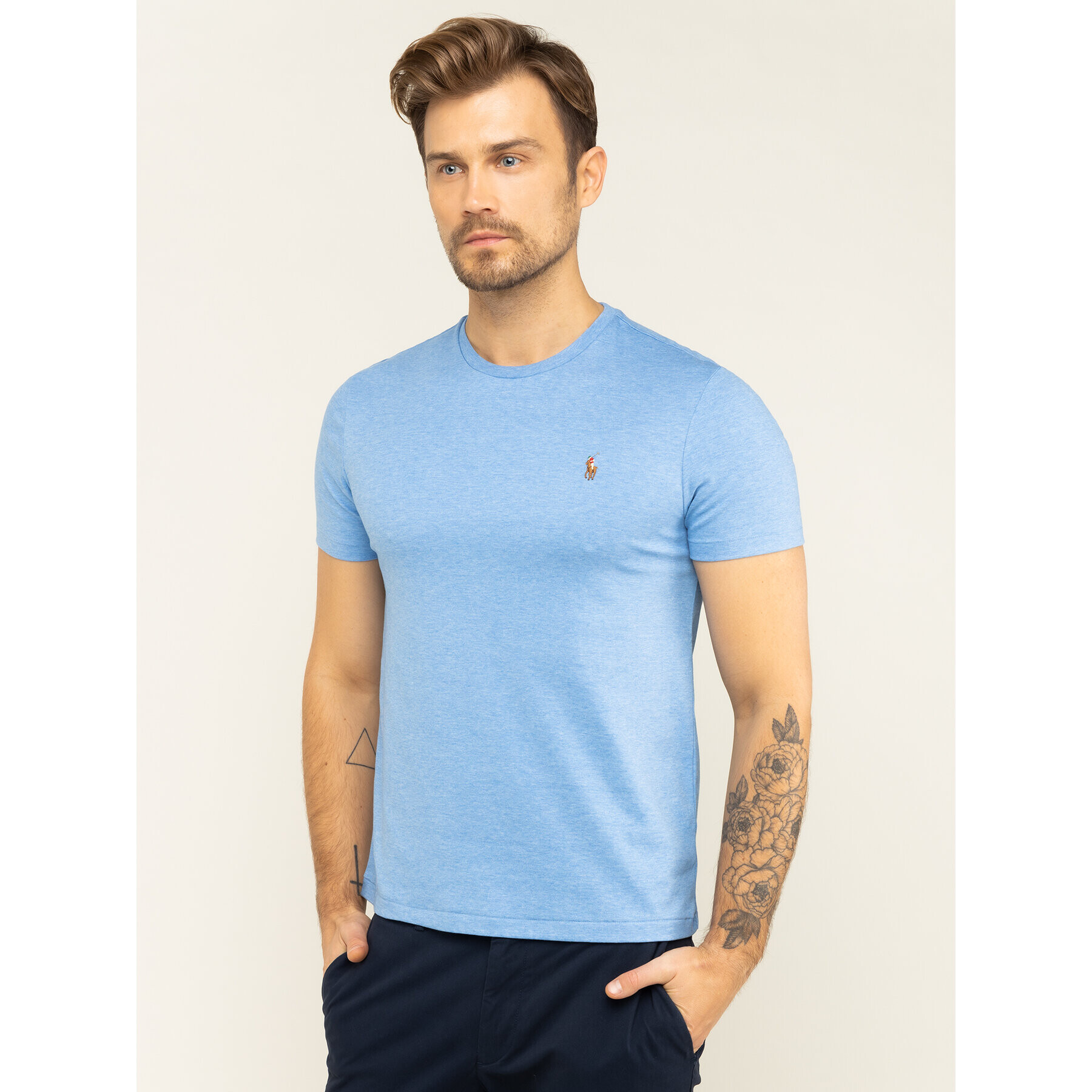 Polo Ralph Lauren Tricou 710740727 Albastru Slim Fit - Pled.ro