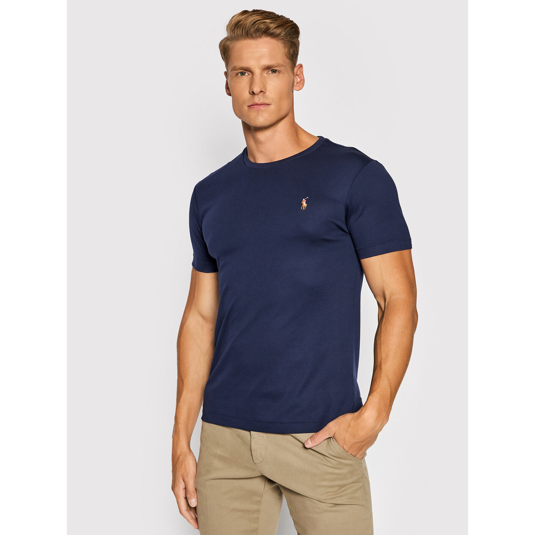 Polo Ralph Lauren Tricou 710740727 Bleumarin Custom Slim Fit - Pled.ro