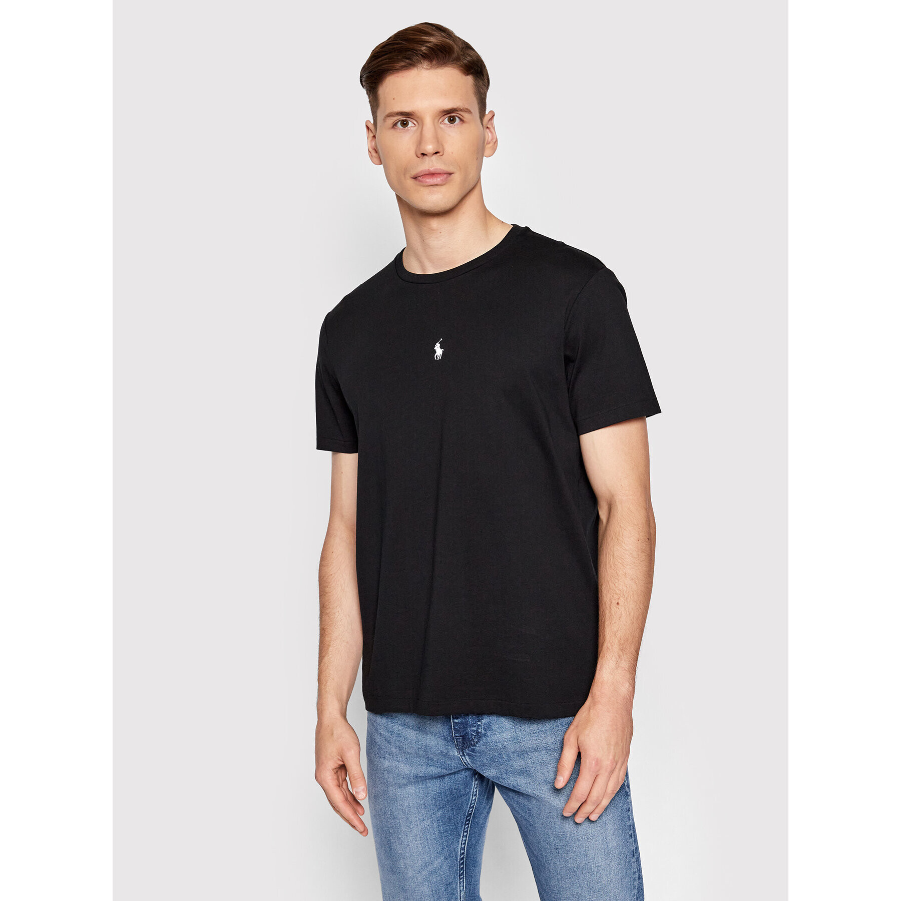 Polo Ralph Lauren Tricou 710839046001 Negru Slim Fit - Pled.ro