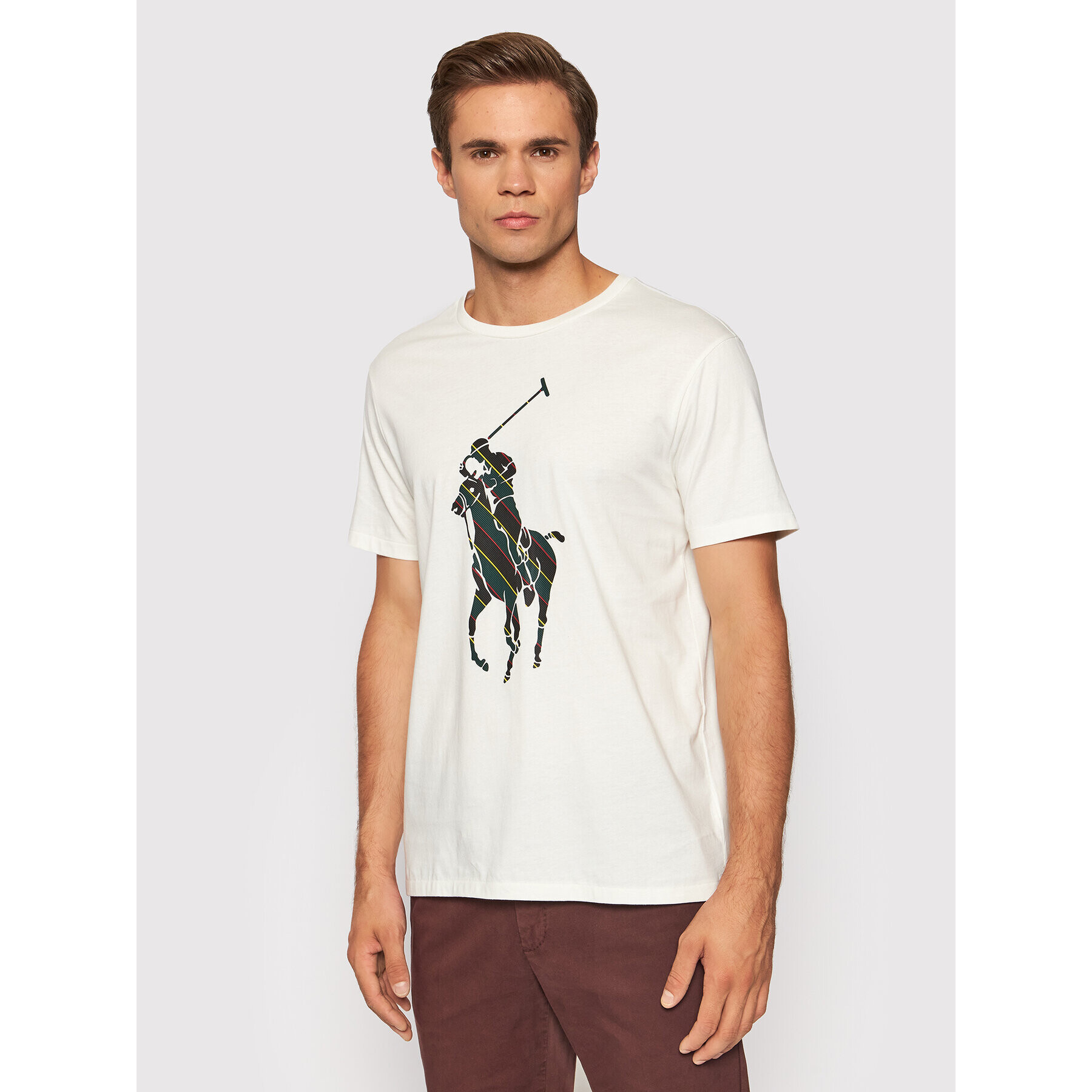 Polo Ralph Lauren Tricou 710853276001 Alb Custom Slim Fit - Pled.ro