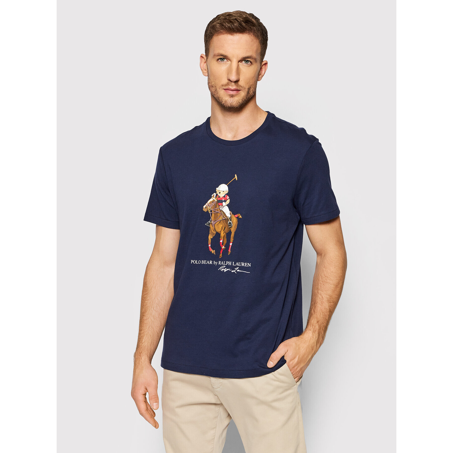 Polo Ralph Lauren Tricou 710853310002 Bleumarin Slim Fit - Pled.ro