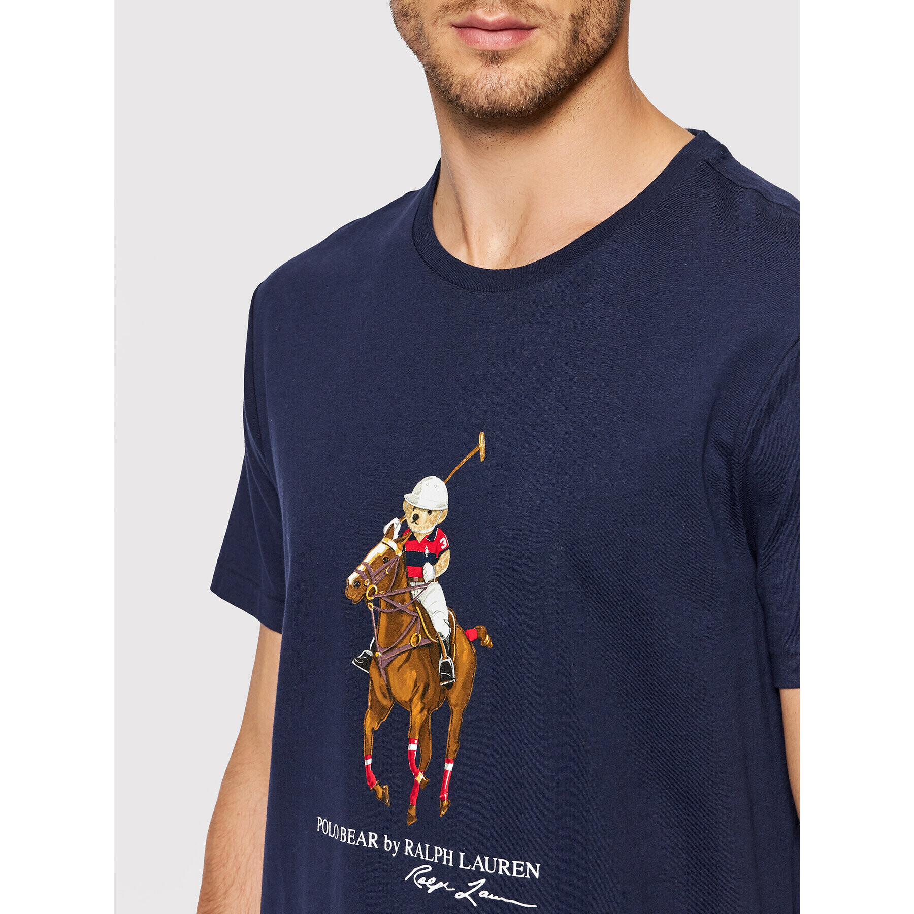 Polo Ralph Lauren Tricou 710853310002 Bleumarin Slim Fit - Pled.ro