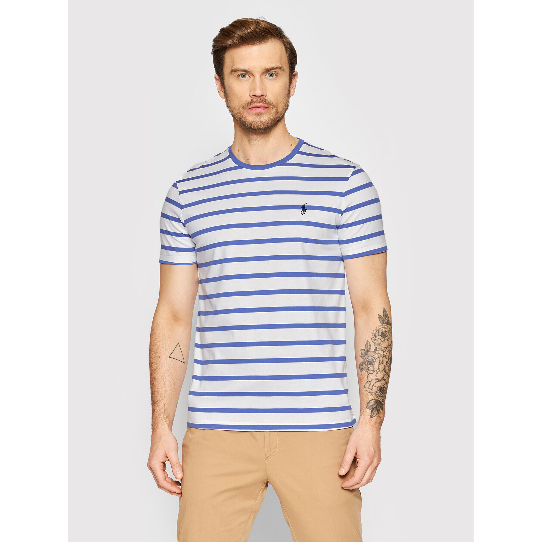 Polo Ralph Lauren Tricou 710857244005 Alb Custom Slim Fit - Pled.ro