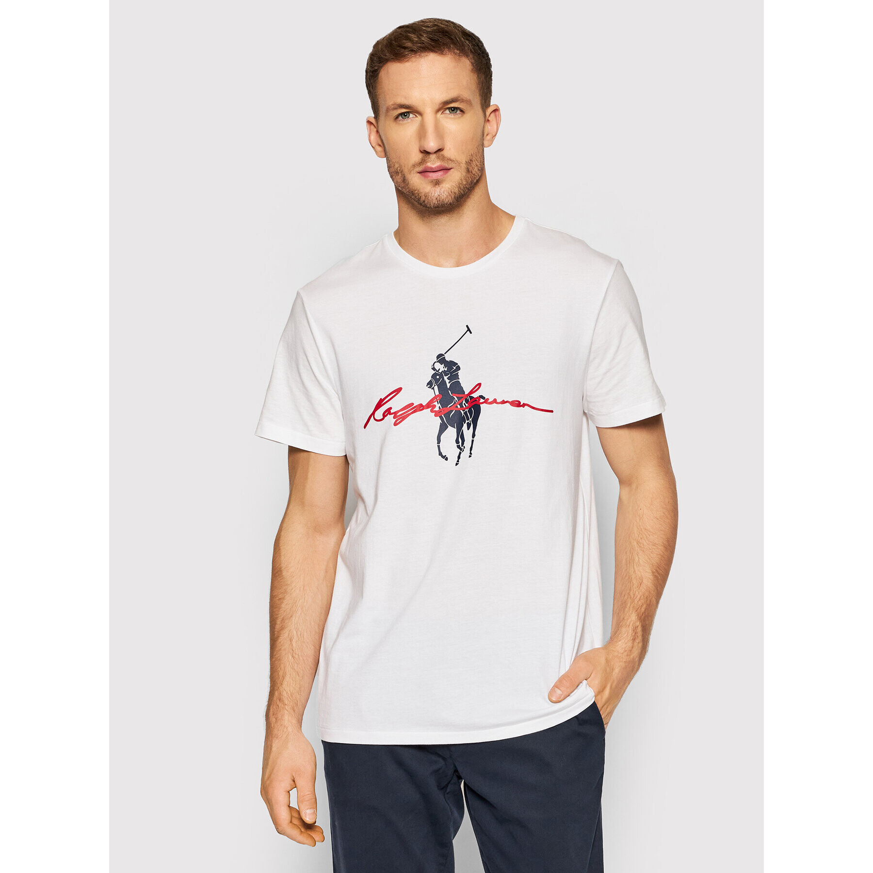 Polo Ralph Lauren Tricou 710858444001 Alb Custom Slim Fit - Pled.ro