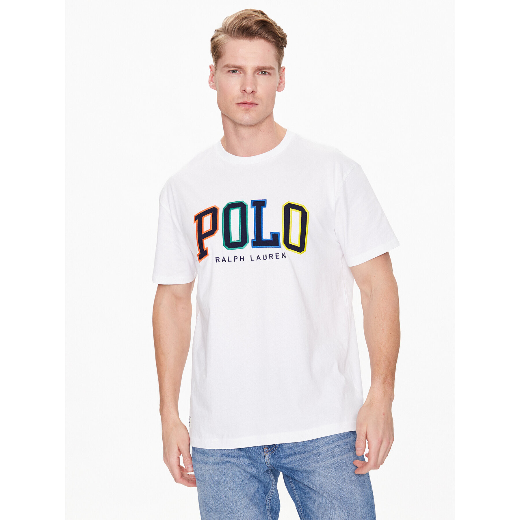 Polo Ralph Lauren Tricou 710890804002 Alb Classic Fit - Pled.ro