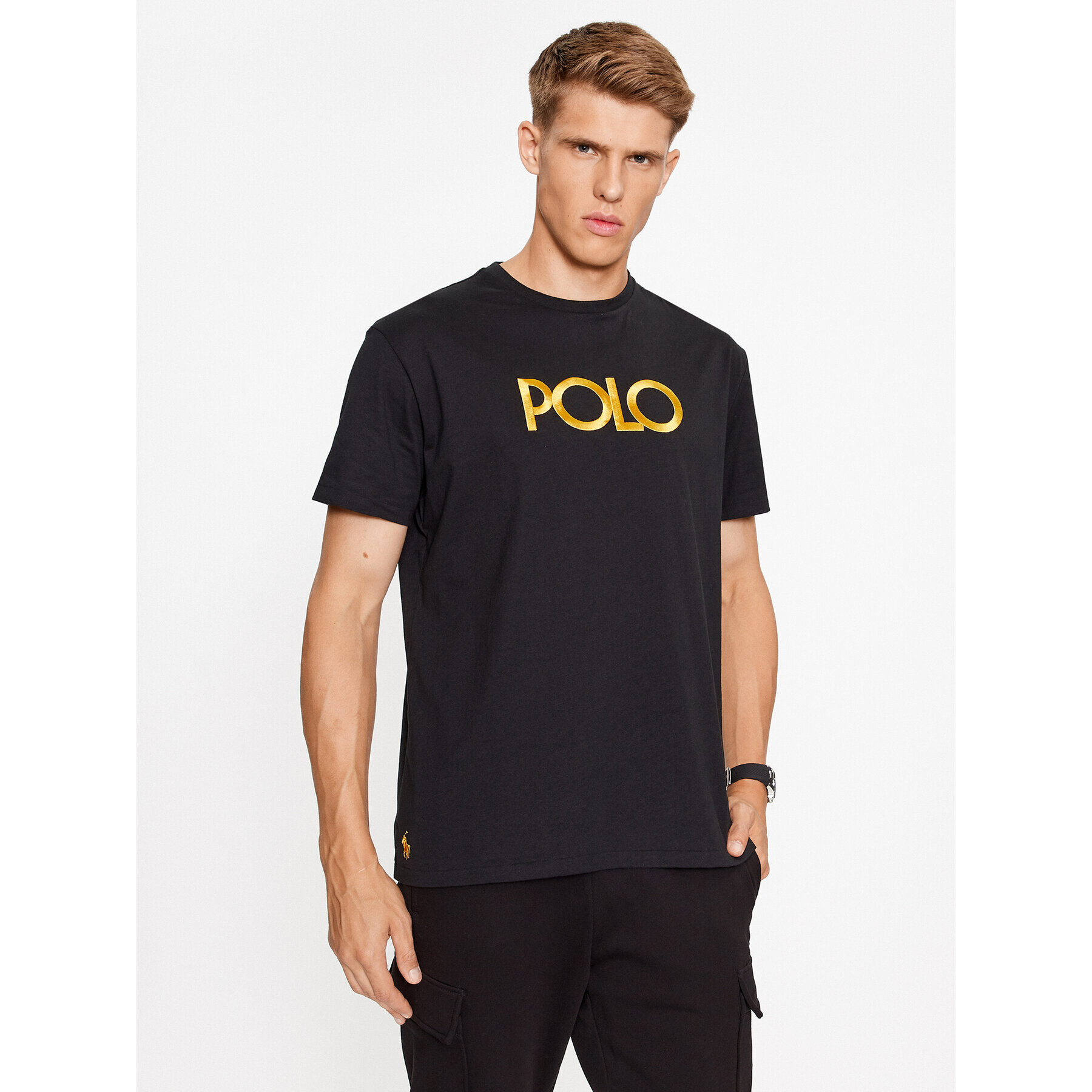 Polo Ralph Lauren Tricou 710920207001 Negru Regular Fit - Pled.ro