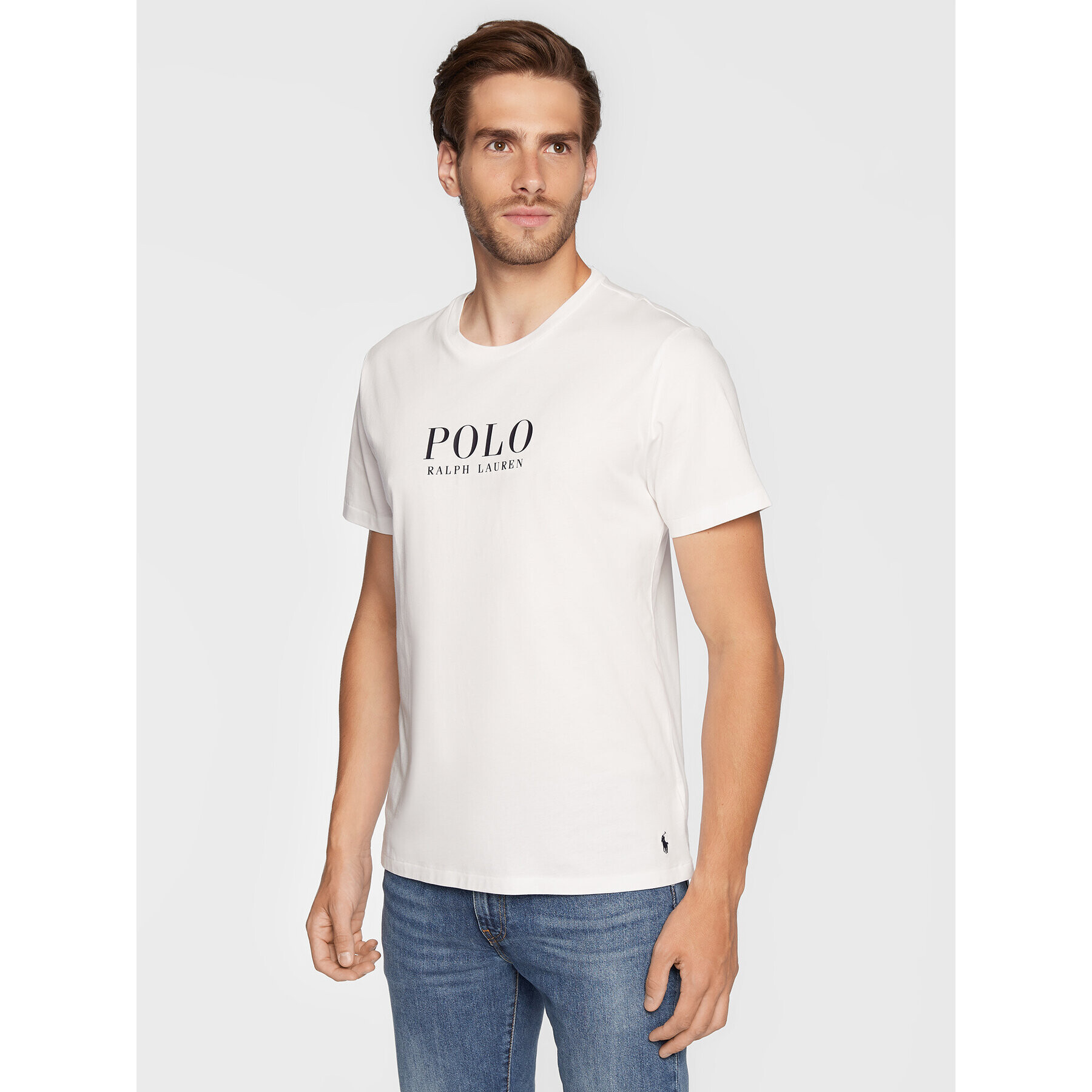 Polo Ralph Lauren Tricou 714862615006 Alb Slim Fit - Pled.ro