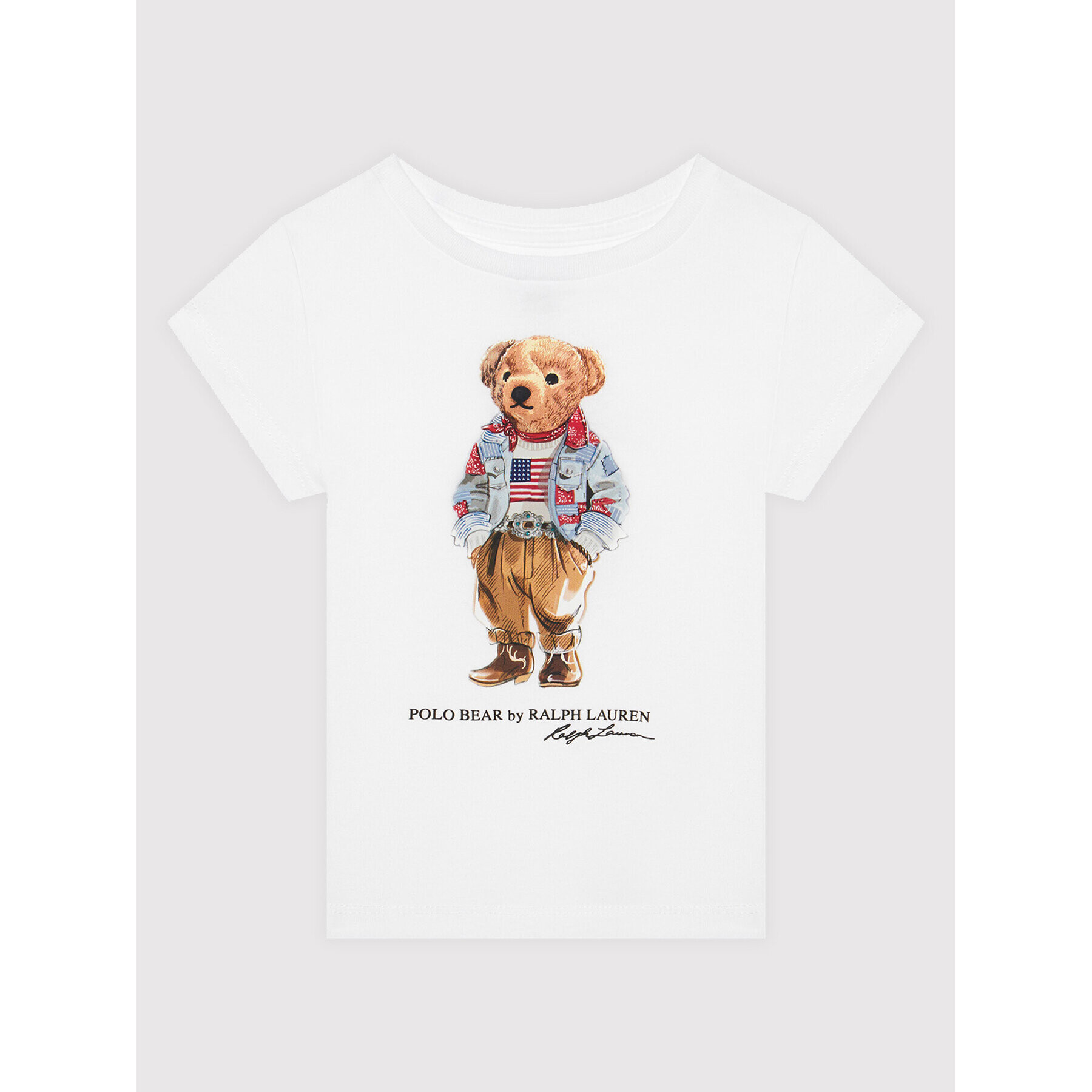 Polo Ralph Lauren Tricou Bear 211843288001 Alb Regular Fit - Pled.ro