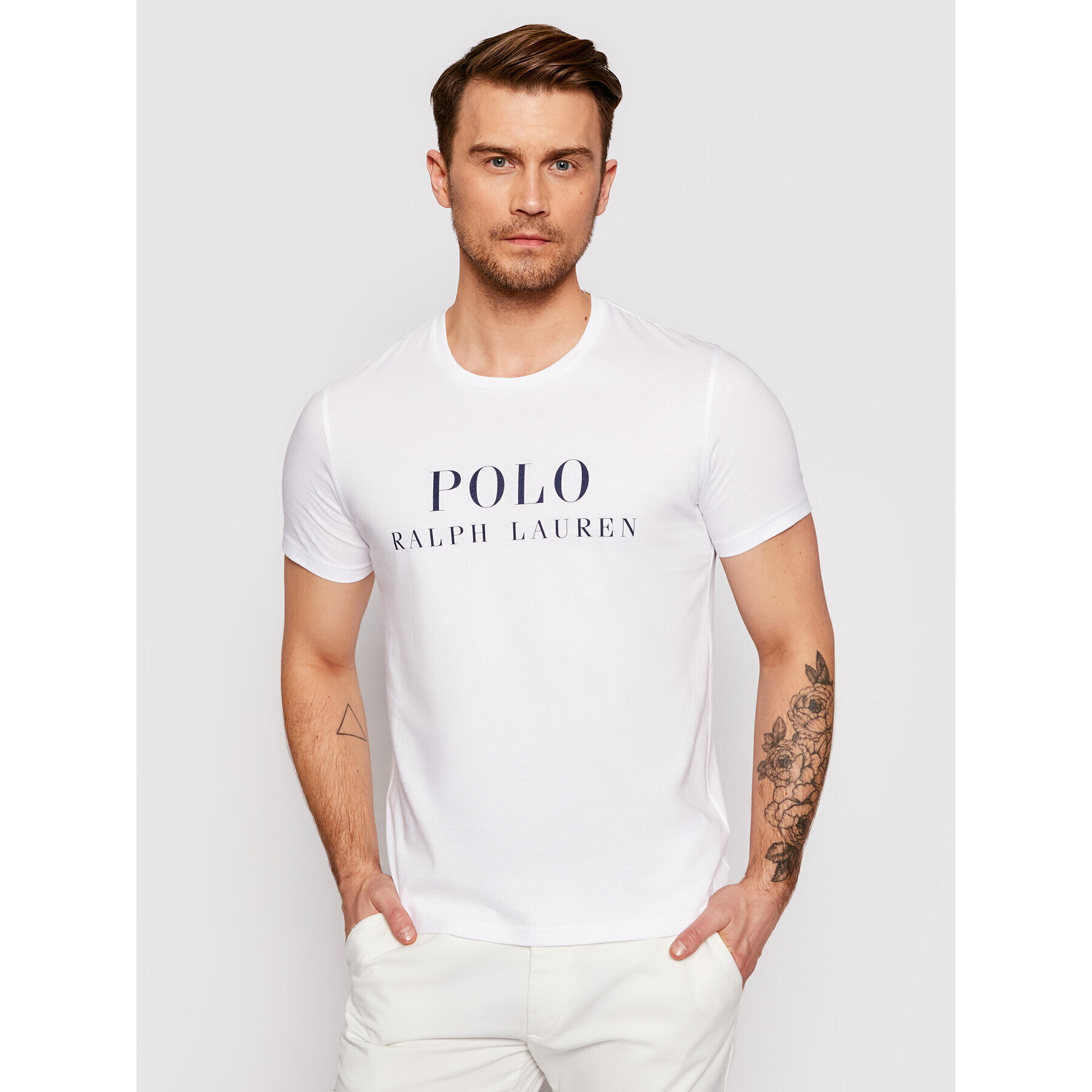 Polo Ralph Lauren Tricou Crw 714830278006 Alb Regular Fit - Pled.ro