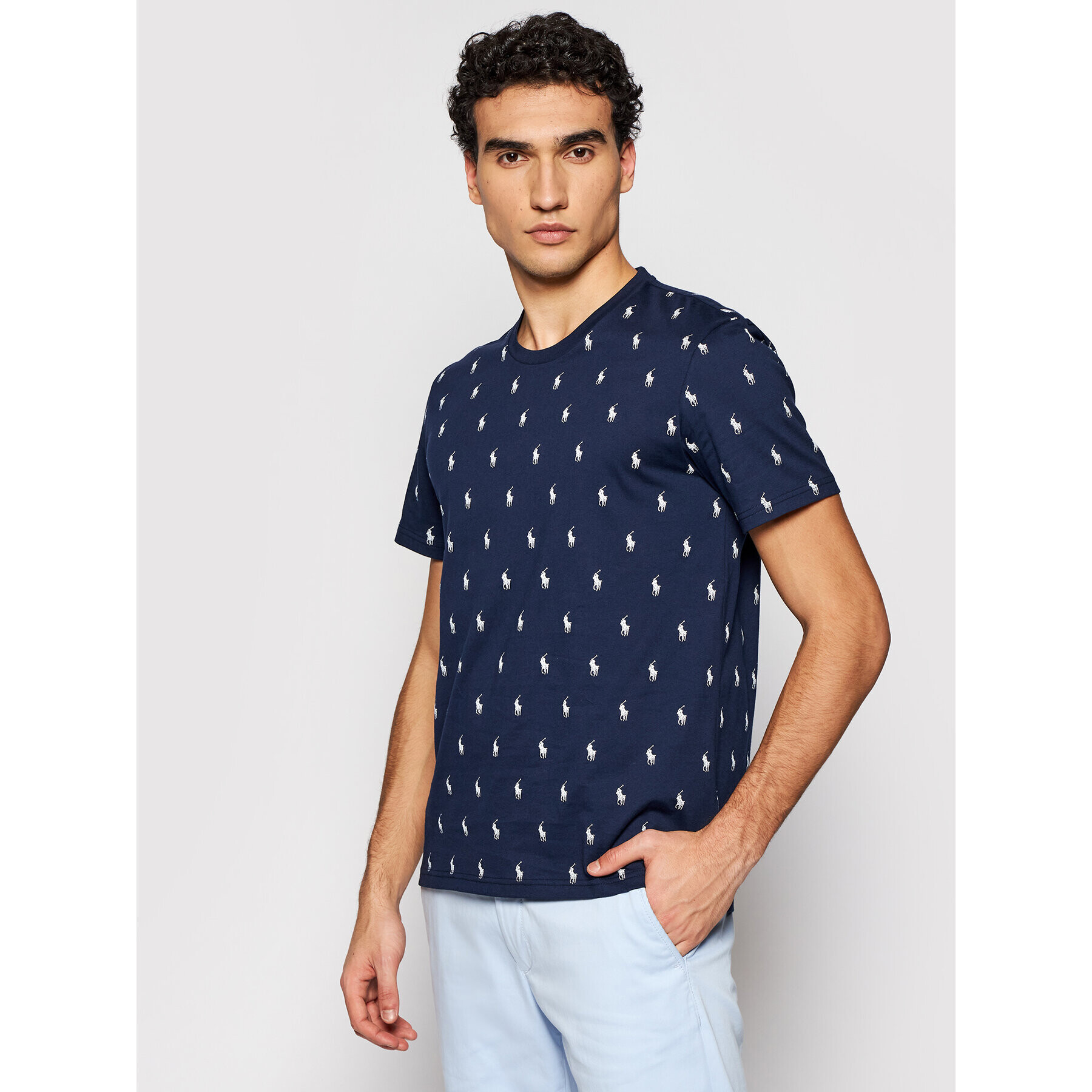 Polo Ralph Lauren Tricou Crw 714830281003 Bleumarin Regular Fit - Pled.ro