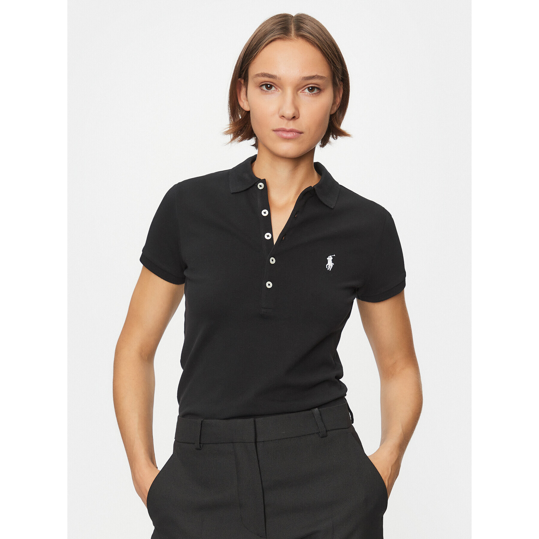 Polo Ralph Lauren Tricou polo 211870245005 Negru Slim Fit - Pled.ro