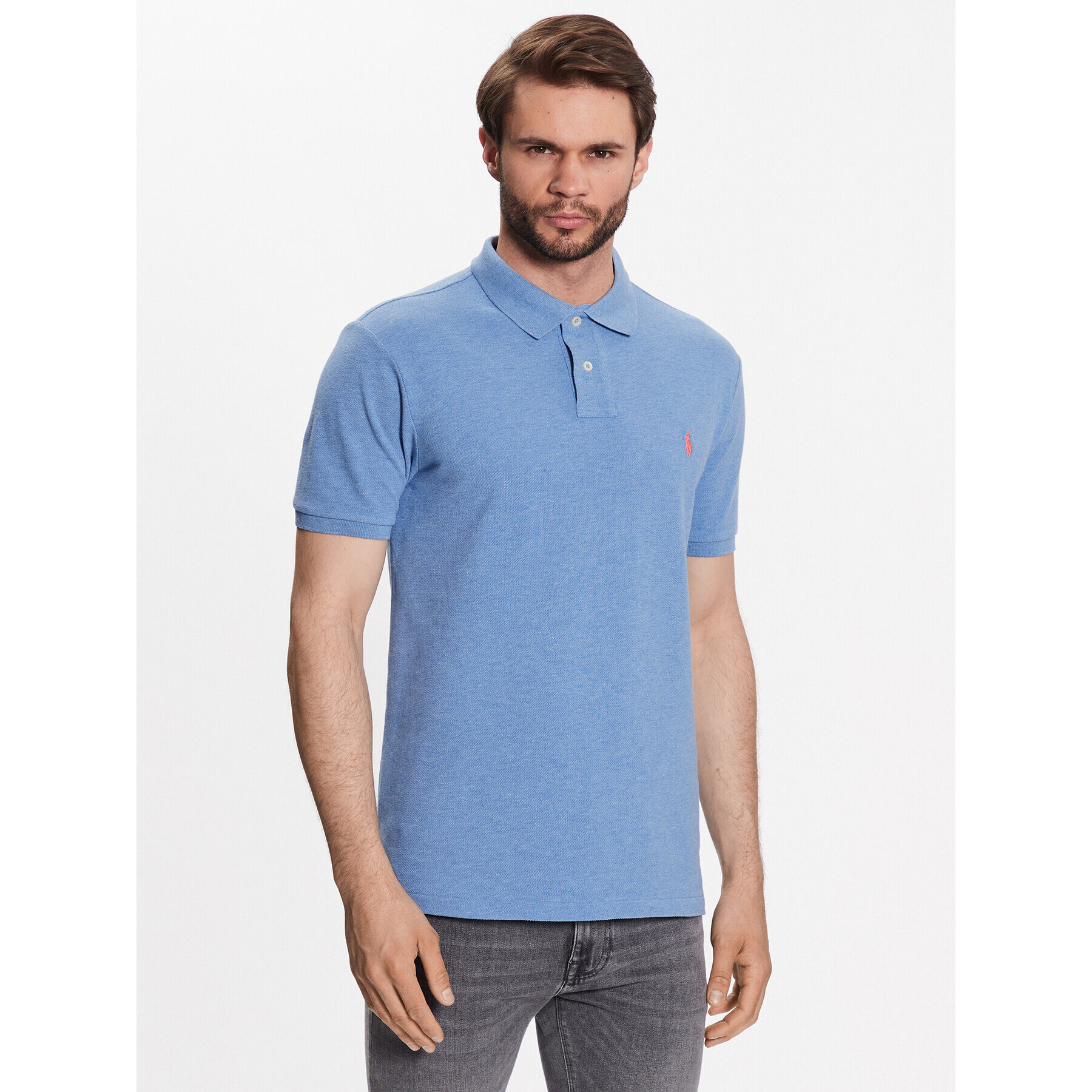 Polo Ralph Lauren Tricou polo 710536856316 Albastru Slim Fit - Pled.ro