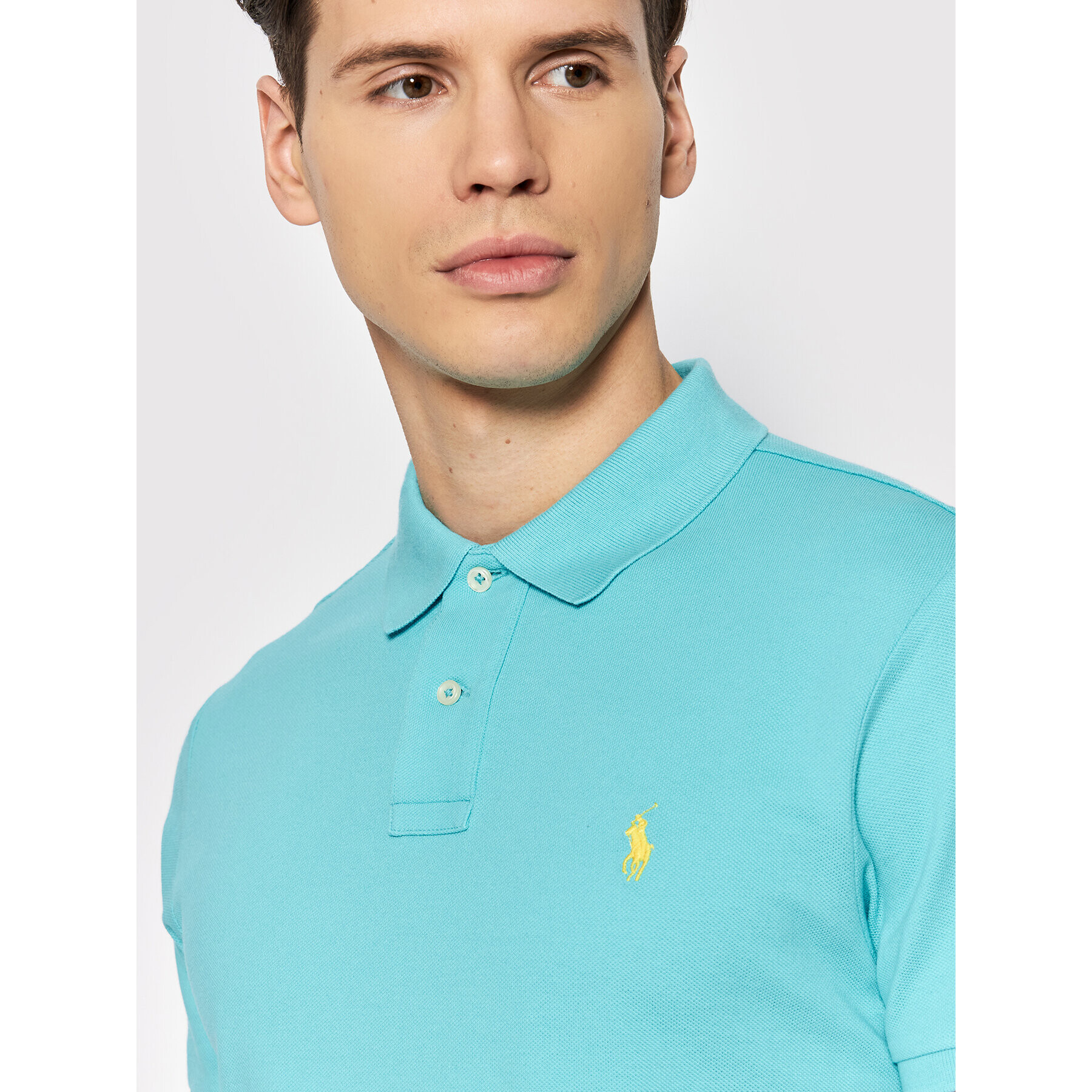 Polo Ralph Lauren Tricou polo 710536856326 Albastru Slim Fit - Pled.ro