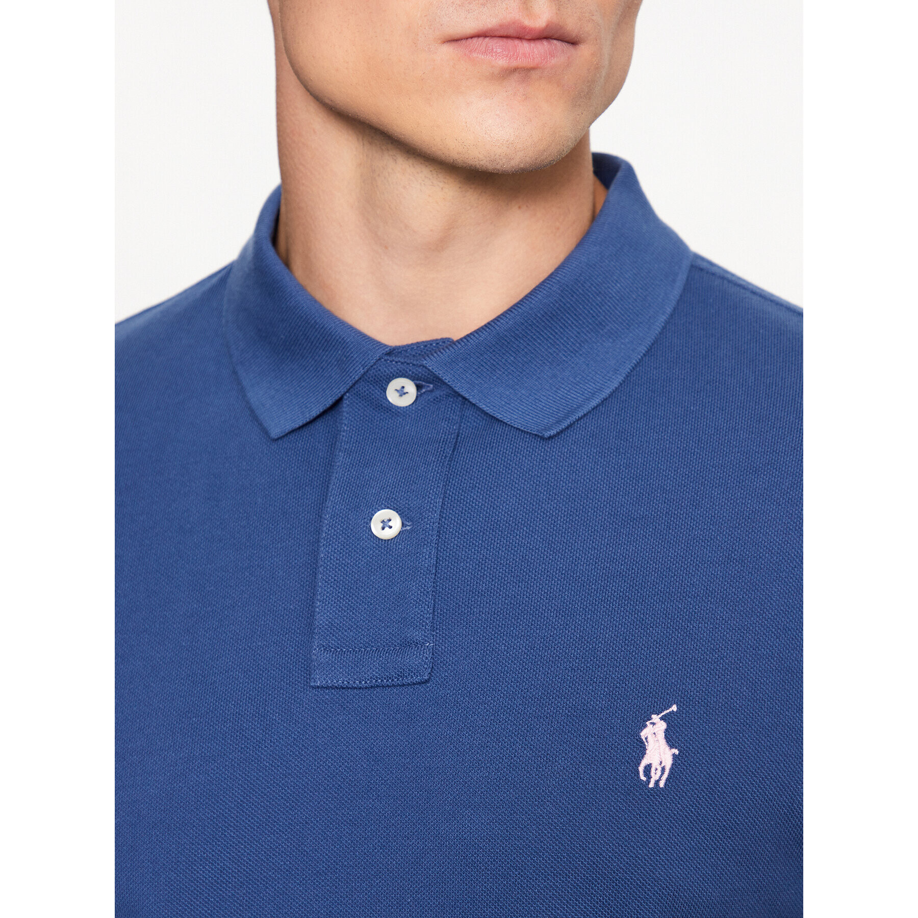 Polo Ralph Lauren Tricou polo 710536856368 Bleumarin Slim Fit - Pled.ro