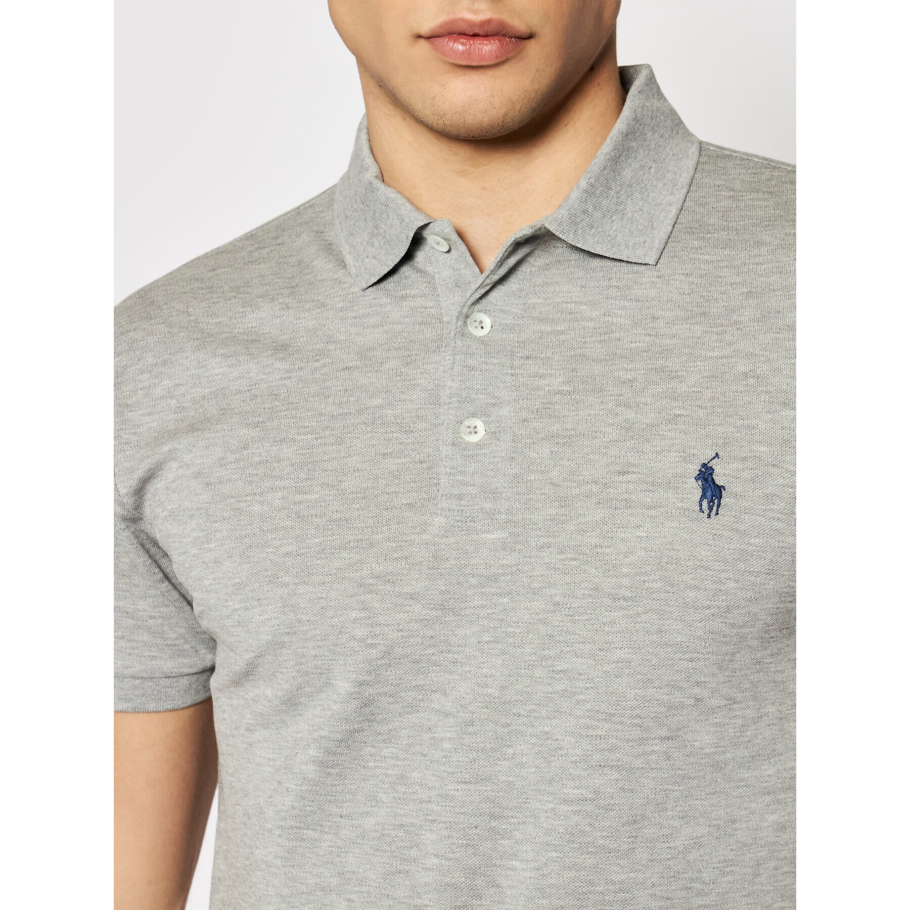 Polo Ralph Lauren Tricou polo 710541705 Gri Slim Fit - Pled.ro