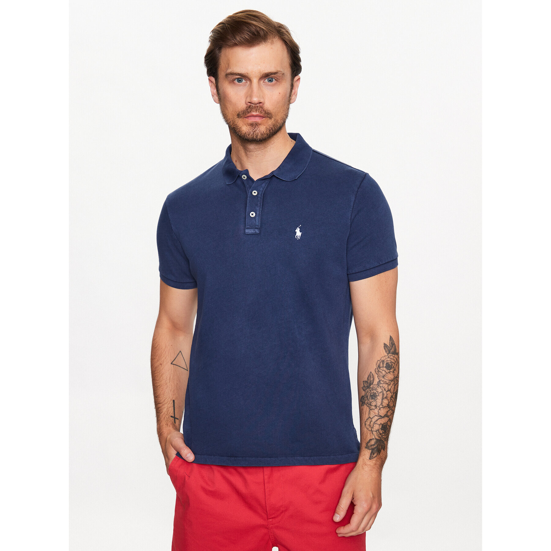 Polo Ralph Lauren Tricou polo 710660897034 Bleumarin Regular Fit - Pled.ro