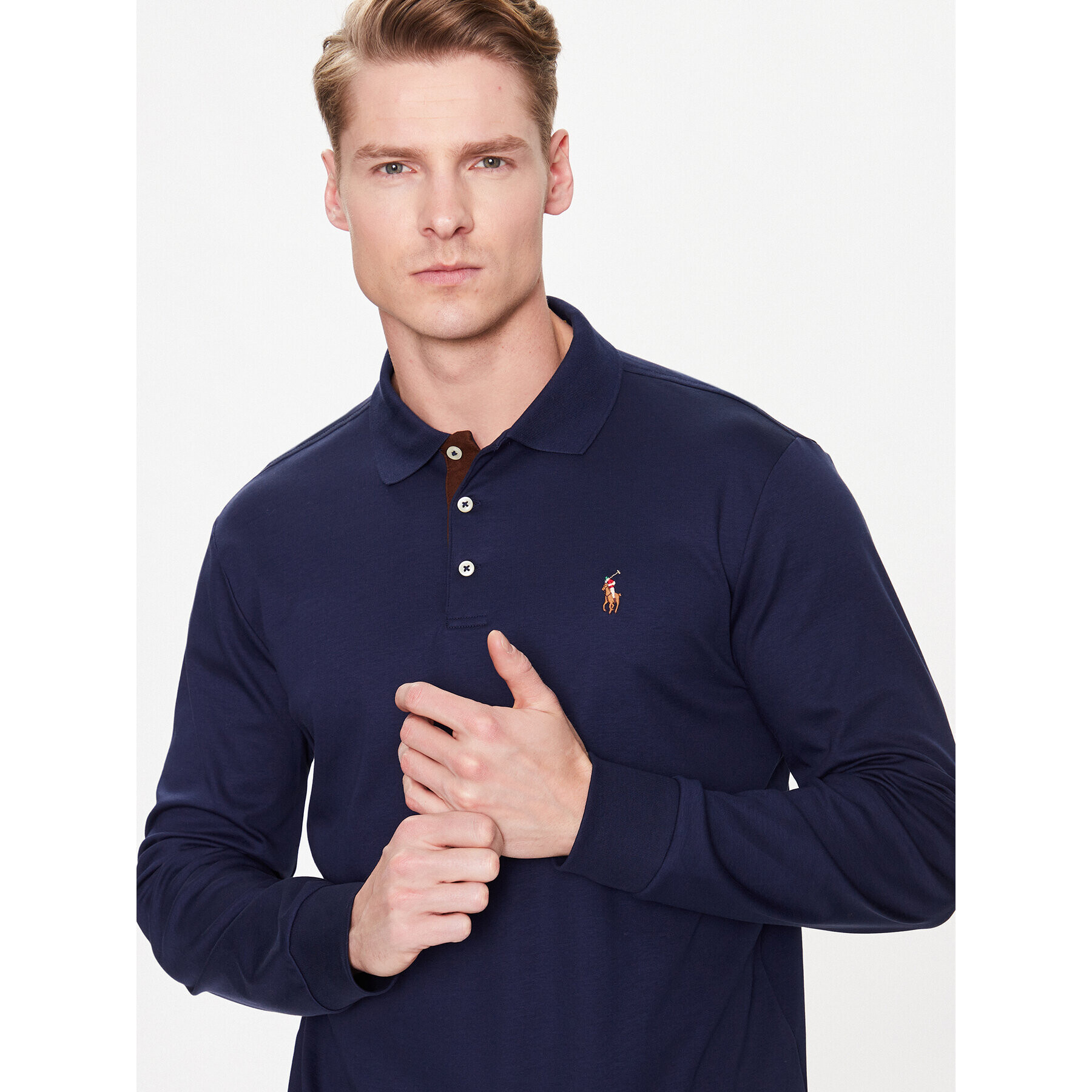 Polo Ralph Lauren Tricou polo 710671785001 Bleumarin Slim Fit - Pled.ro