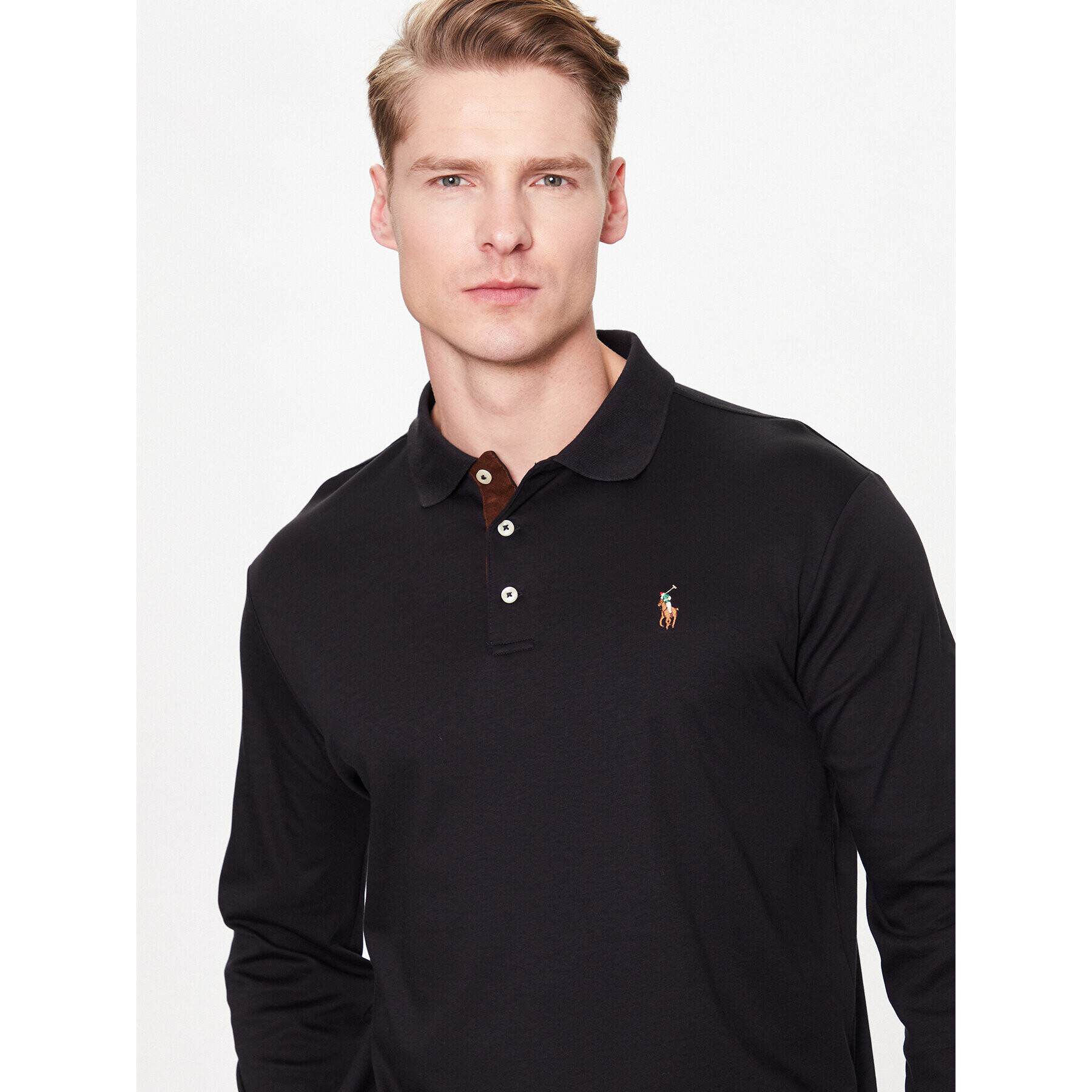 Polo Ralph Lauren Tricou polo 710671785002 Negru Slim Fit - Pled.ro