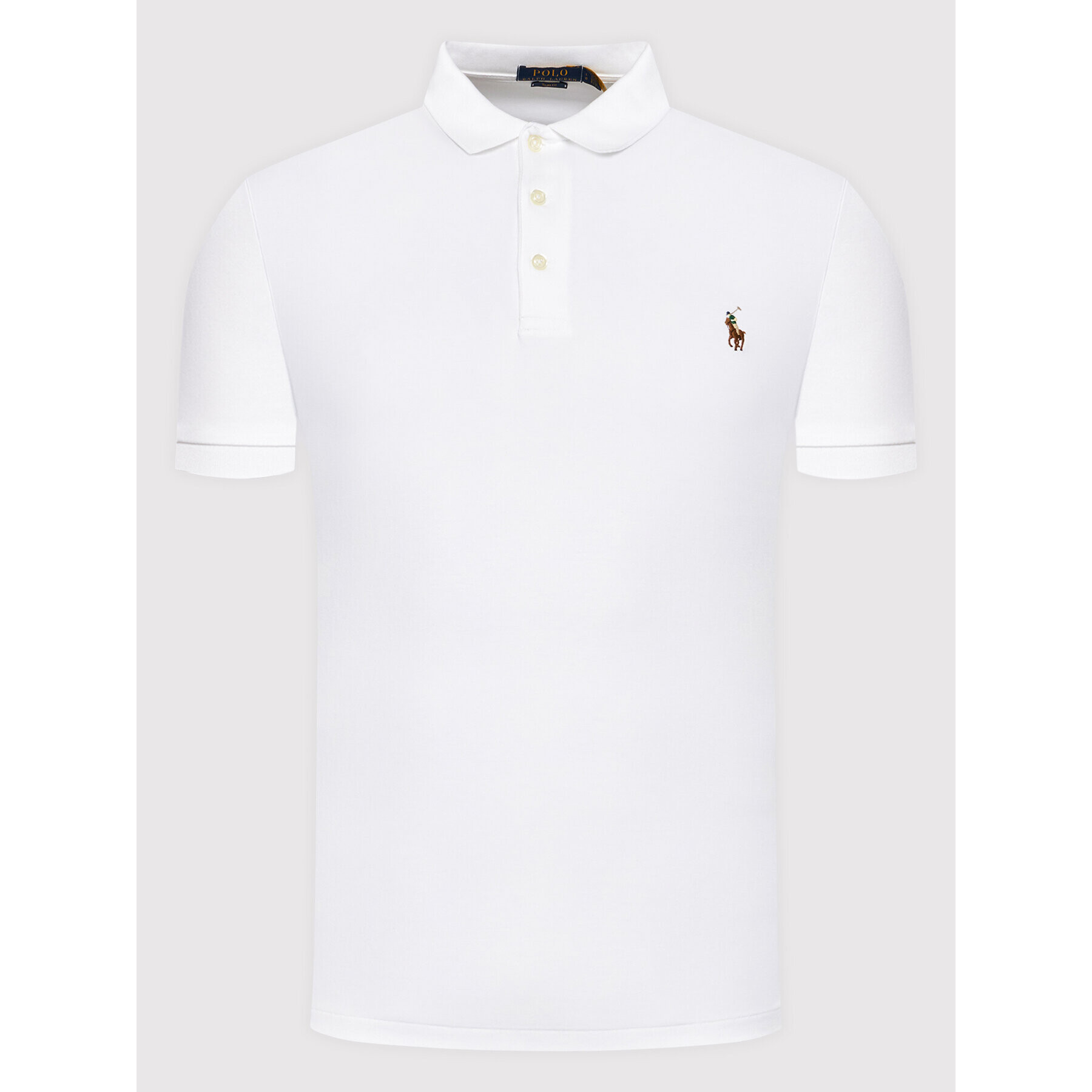 Polo Ralph Lauren Tricou polo 710685514001 Alb Slim Fit - Pled.ro