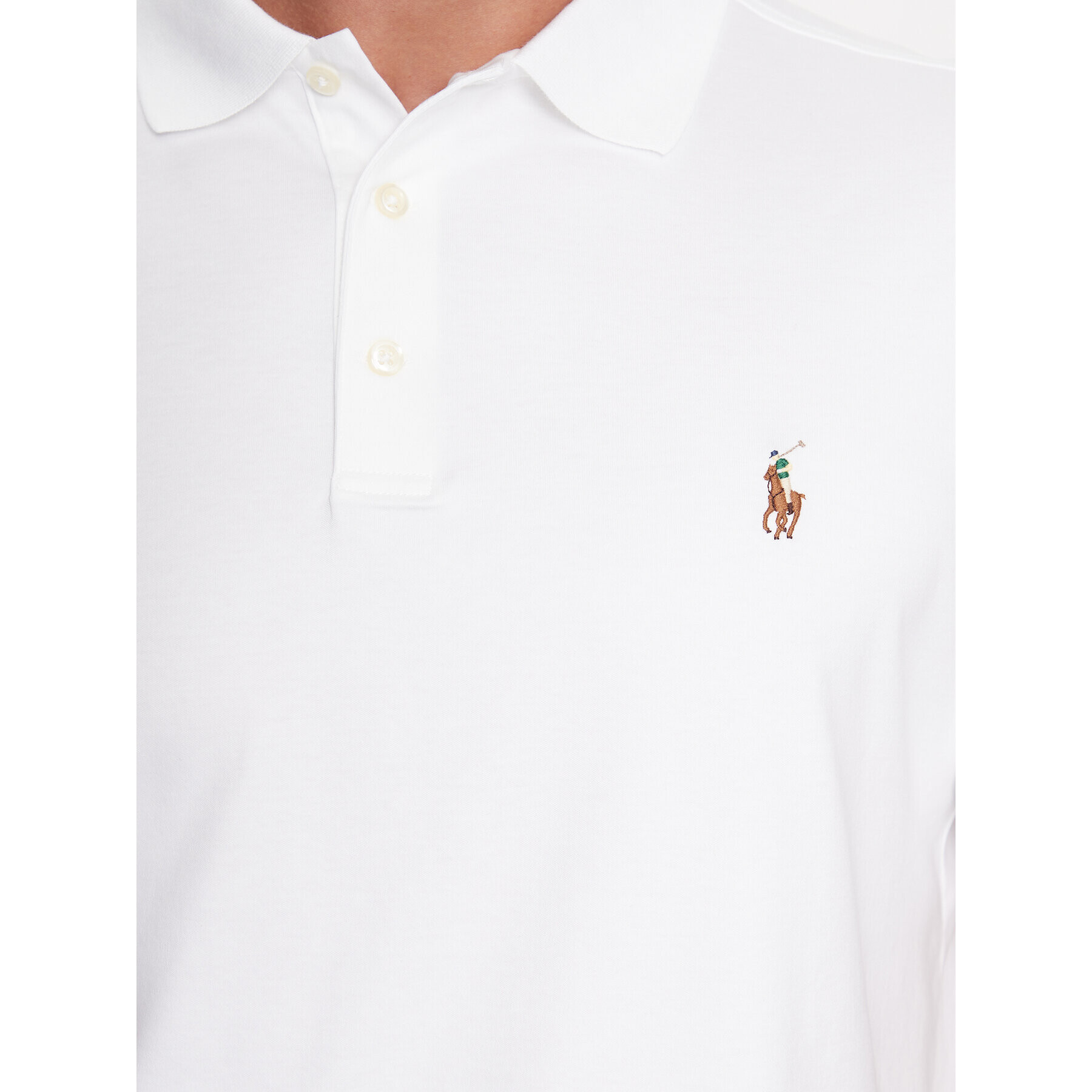 Polo Ralph Lauren Tricou polo 710713130003 Alb Custom Slim Fit - Pled.ro