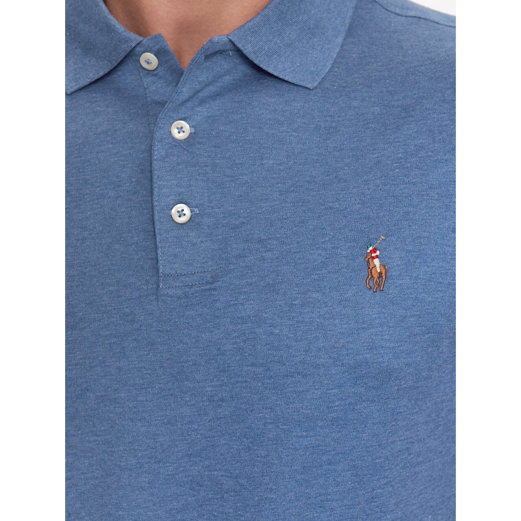 Polo Ralph Lauren Tricou polo 710713130008 Albastru Custom Slim Fit - Pled.ro