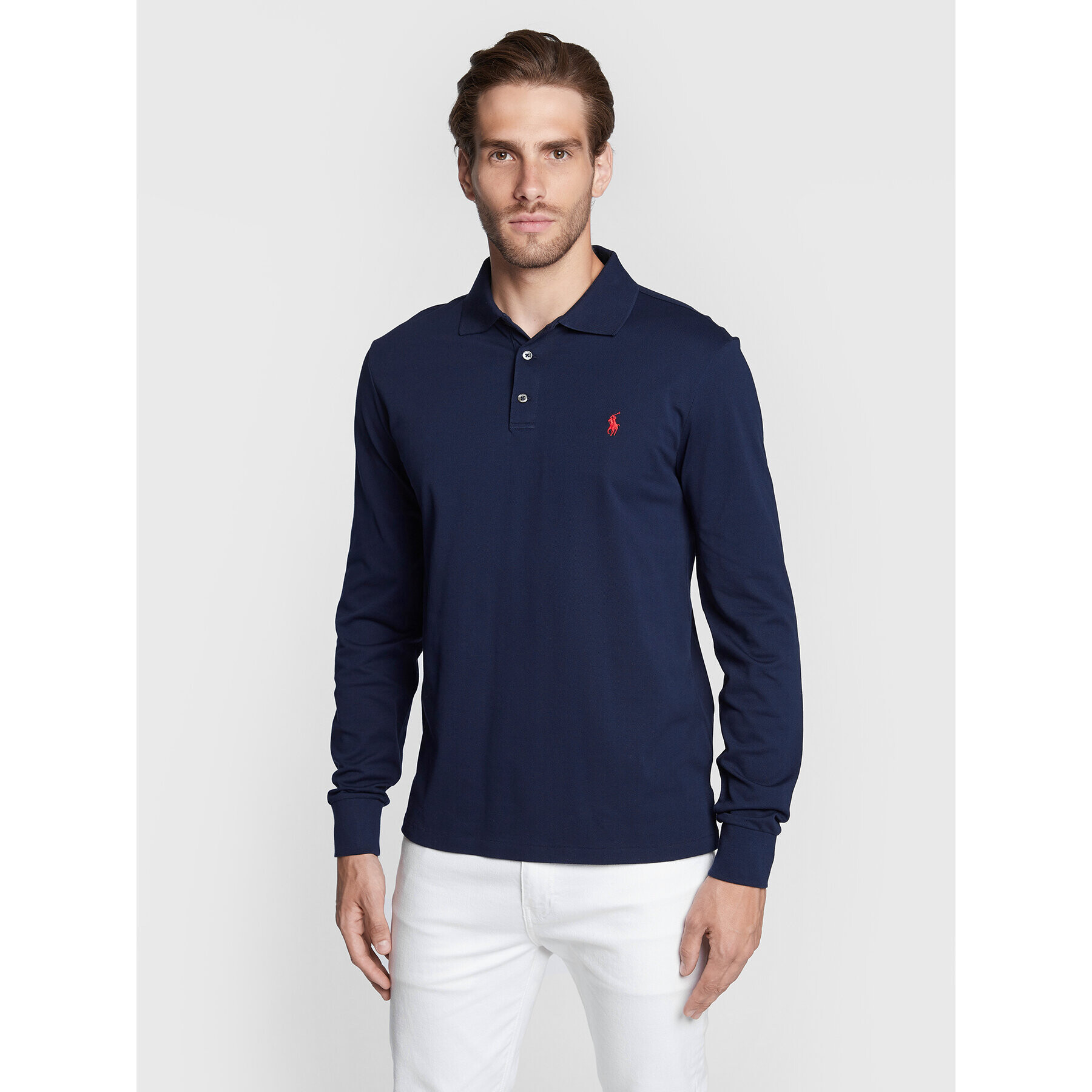 Polo Ralph Lauren Tricou polo 710717285018 Bleumarin Slim Fit - Pled.ro