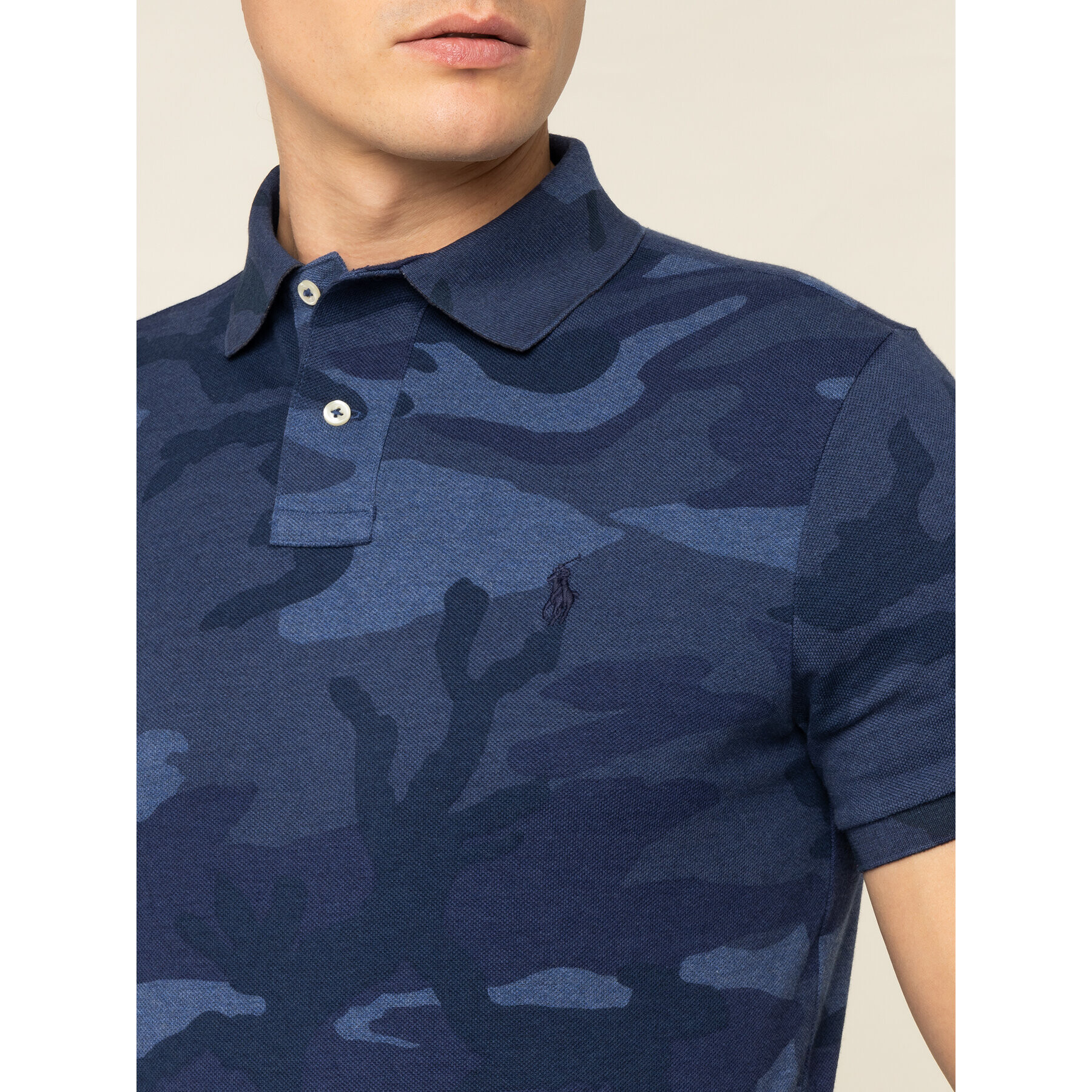 Polo Ralph Lauren Tricou polo 710765290 Bleumarin Custom Slim Fit - Pled.ro