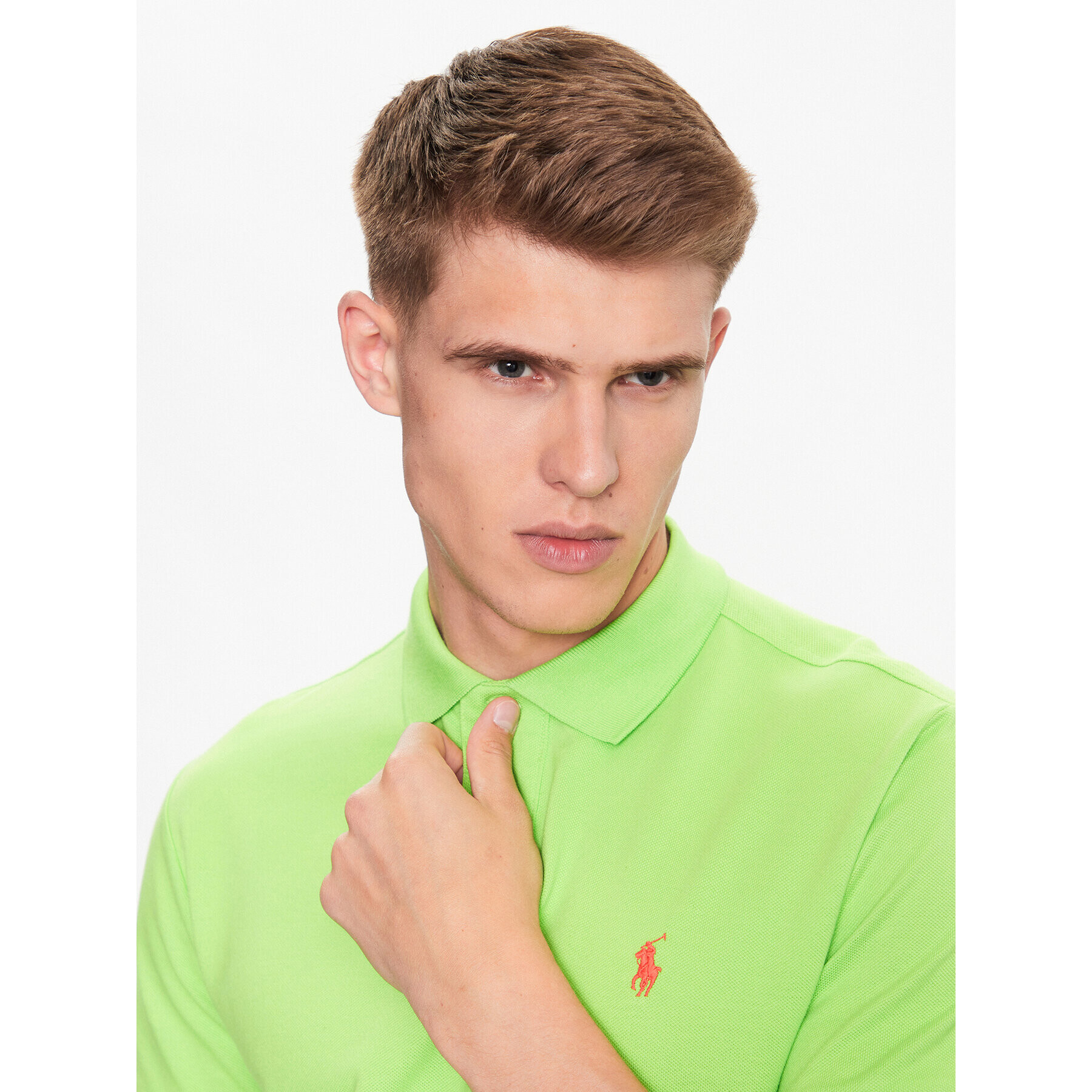 Polo Ralph Lauren Tricou polo 710795080021 Verde Slim Fit - Pled.ro