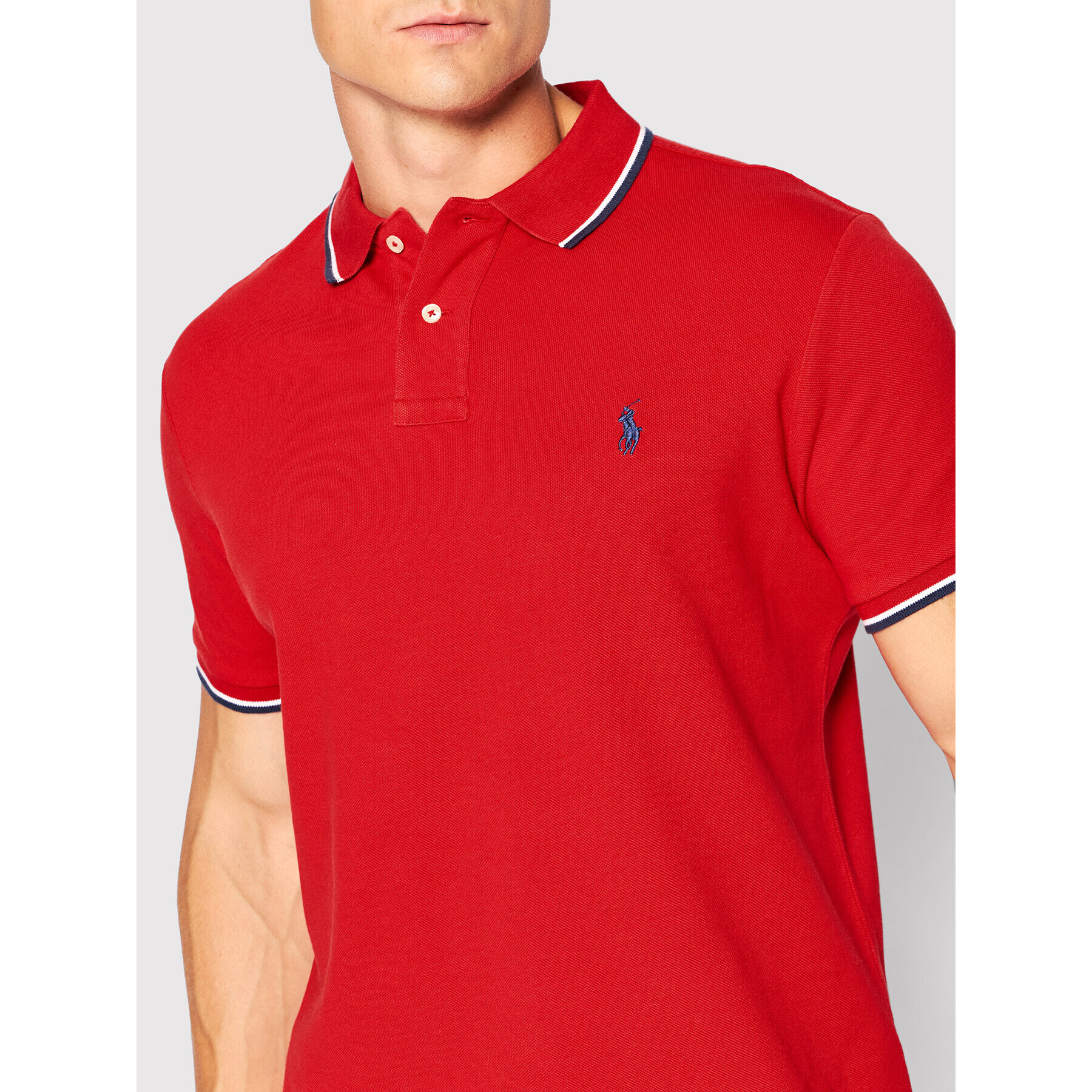 Polo Ralph Lauren Tricou polo 710842621004 Roșu Custom Slim Fit - Pled.ro