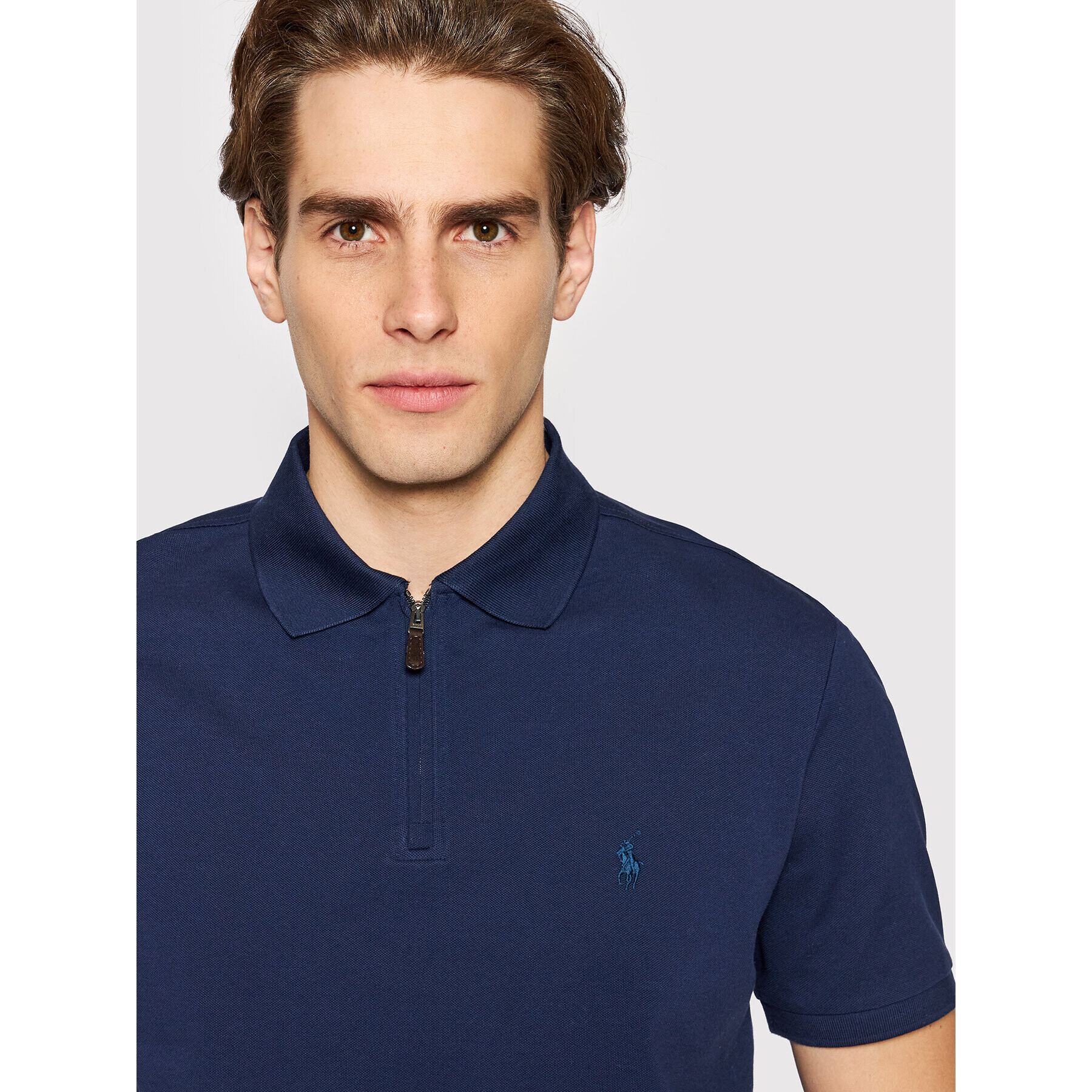 Polo Ralph Lauren Tricou polo 710842622003 Bleumarin Slim Fit - Pled.ro