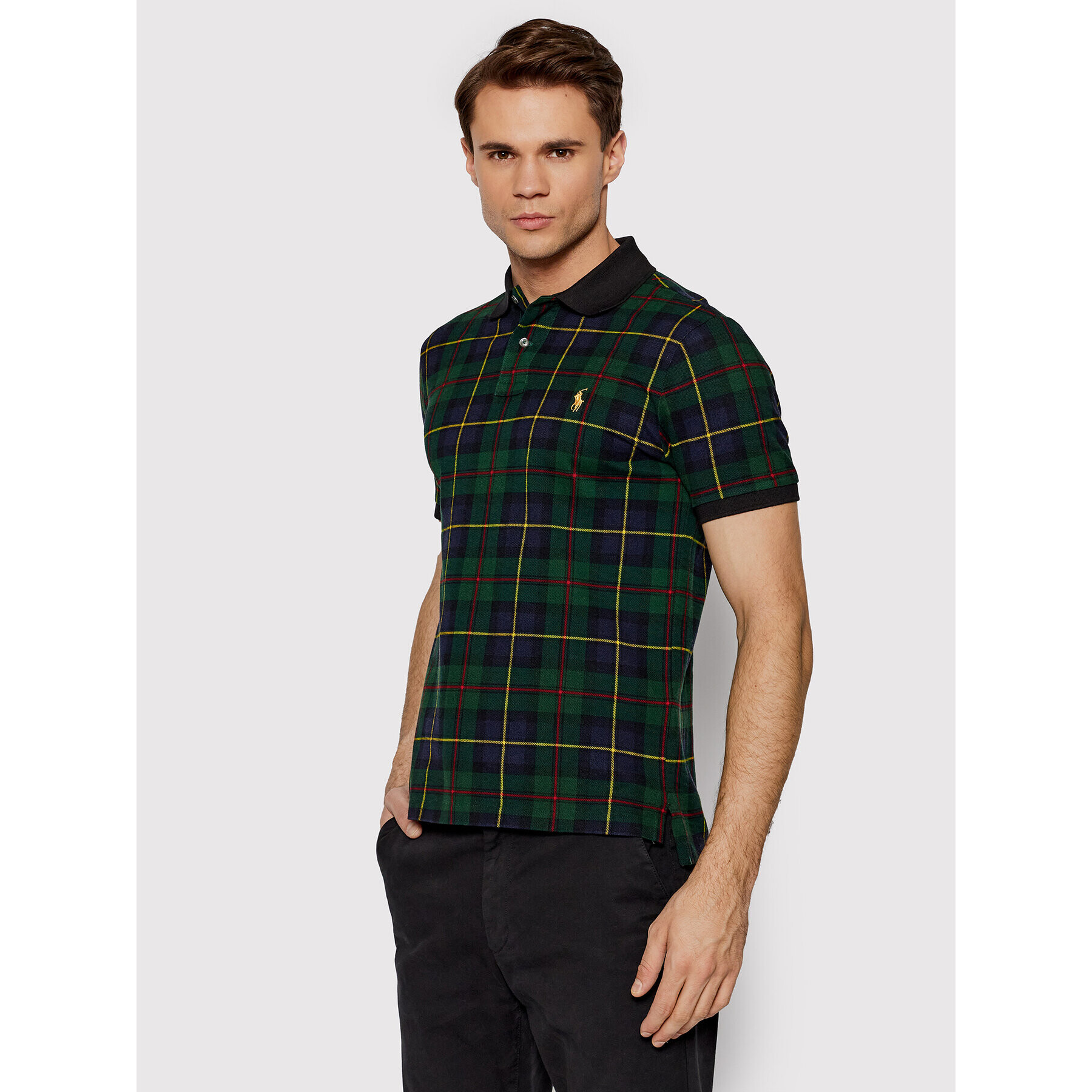 Polo Ralph Lauren Tricou polo 710853191001 Verde Custom Slim Fit - Pled.ro