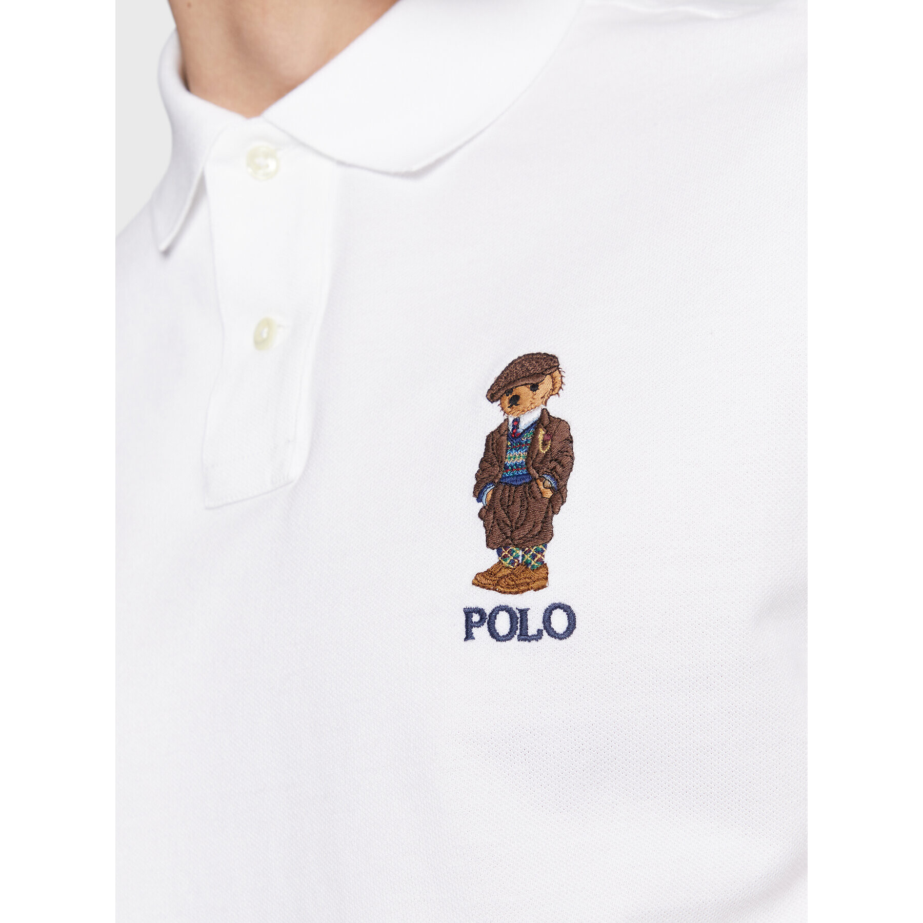 Polo Ralph Lauren Tricou polo 710853312015 Alb Slim Fit - Pled.ro