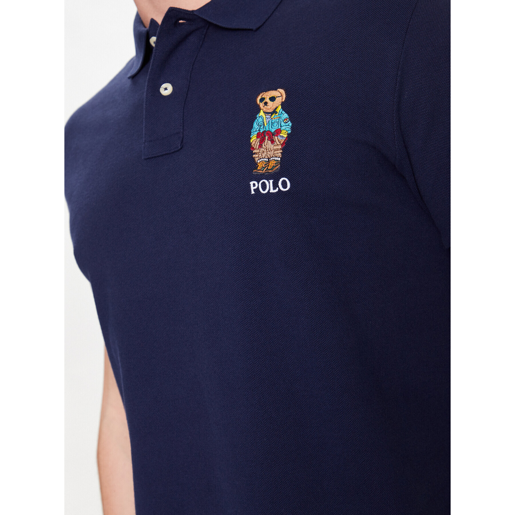 Polo Ralph Lauren Tricou polo 710853312019 Bleumarin Slim Fit - Pled.ro