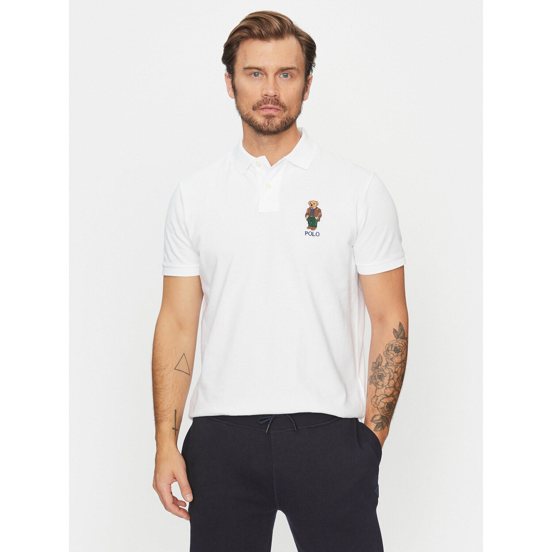 Polo Ralph Lauren Tricou polo 710853312021 Alb Slim Fit - Pled.ro