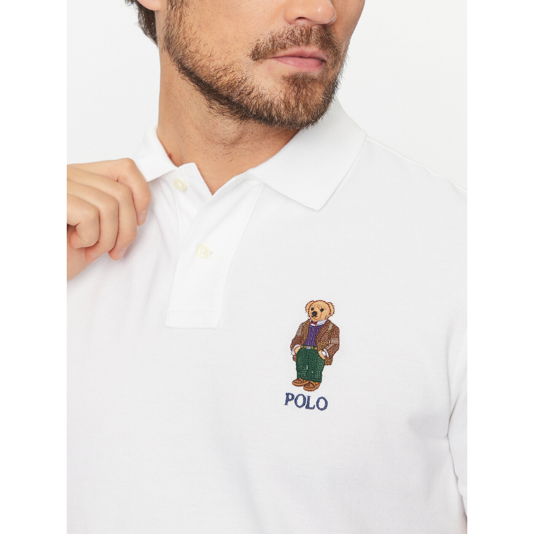 Polo Ralph Lauren Tricou polo 710853312021 Alb Slim Fit - Pled.ro