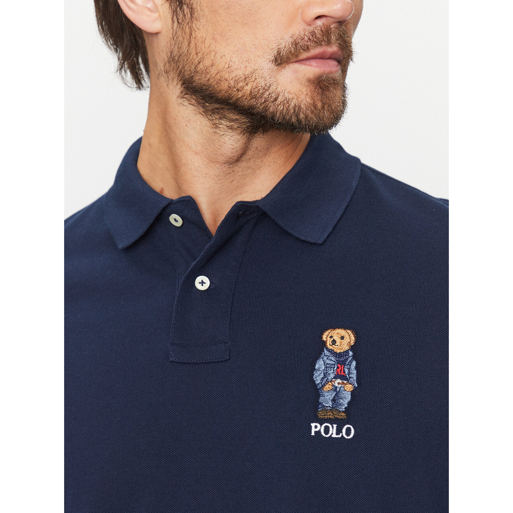 Polo Ralph Lauren Tricou polo 710853312022 Bleumarin Slim Fit - Pled.ro