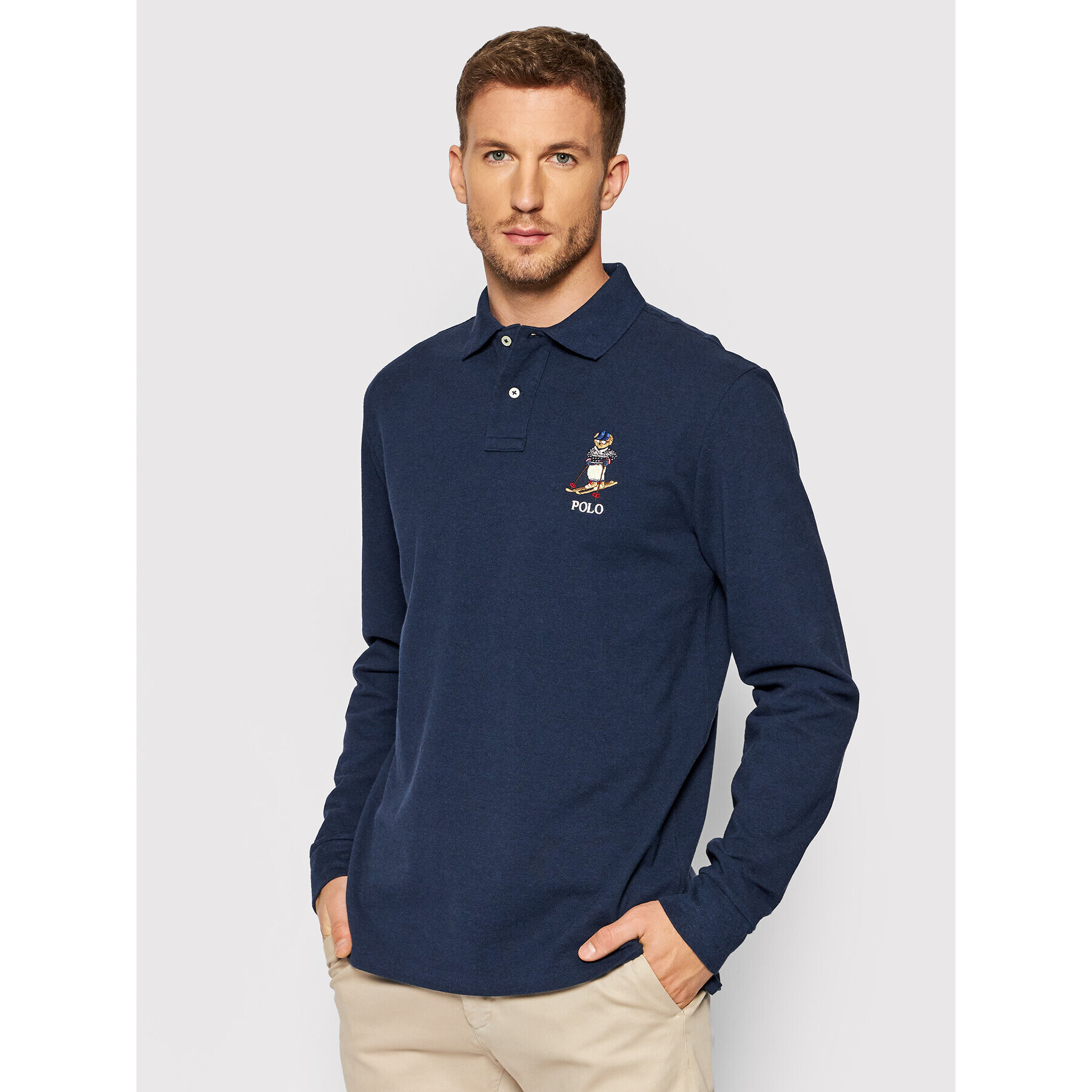 Polo Ralph Lauren Tricou polo 710853322001 Bleumarin Slim Fit - Pled.ro