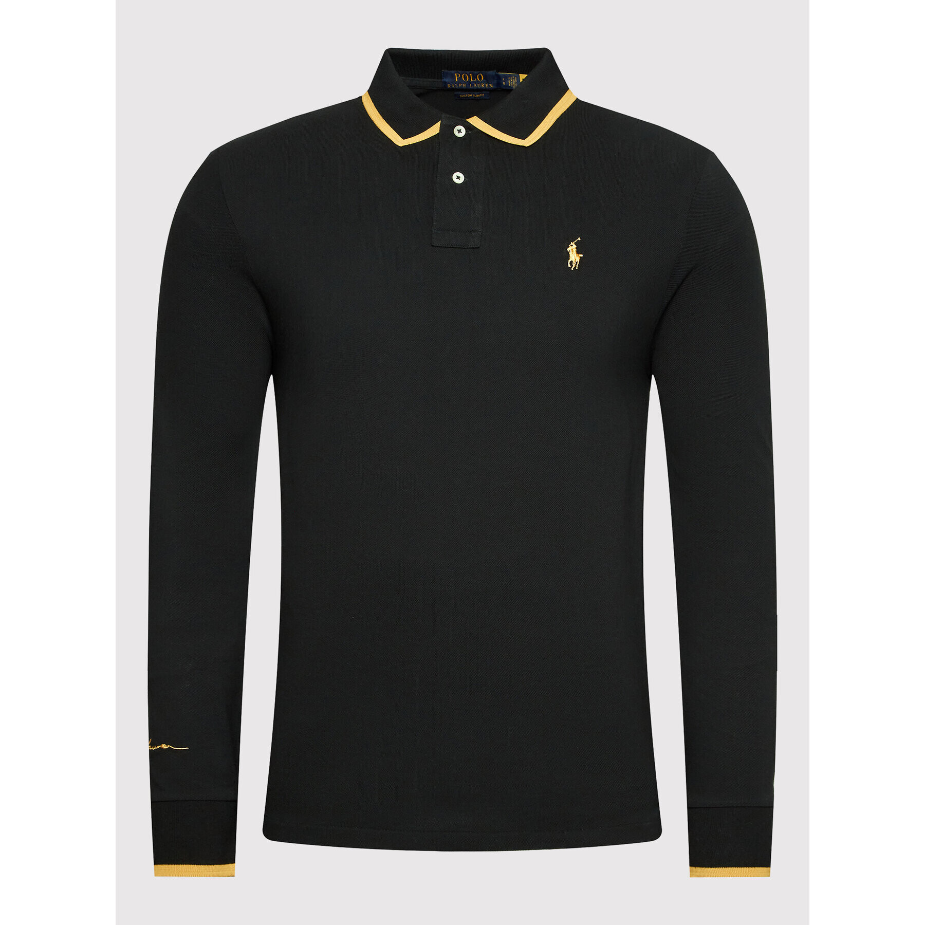 Polo Ralph Lauren Tricou polo 710857274001 Negru Slim Fit - Pled.ro