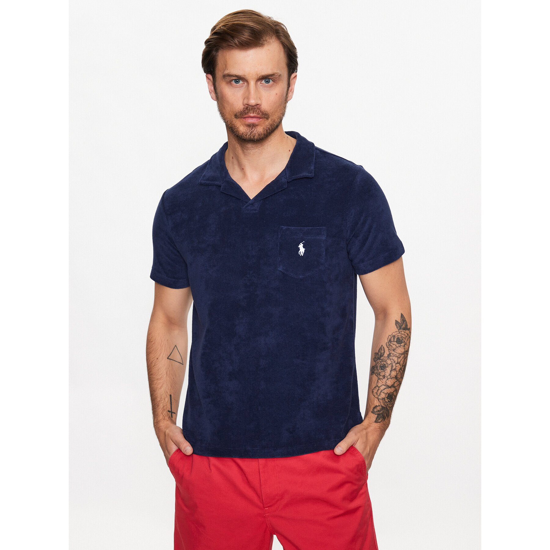 Polo Ralph Lauren Tricou polo 710901044003 Bleumarin Regular Fit - Pled.ro