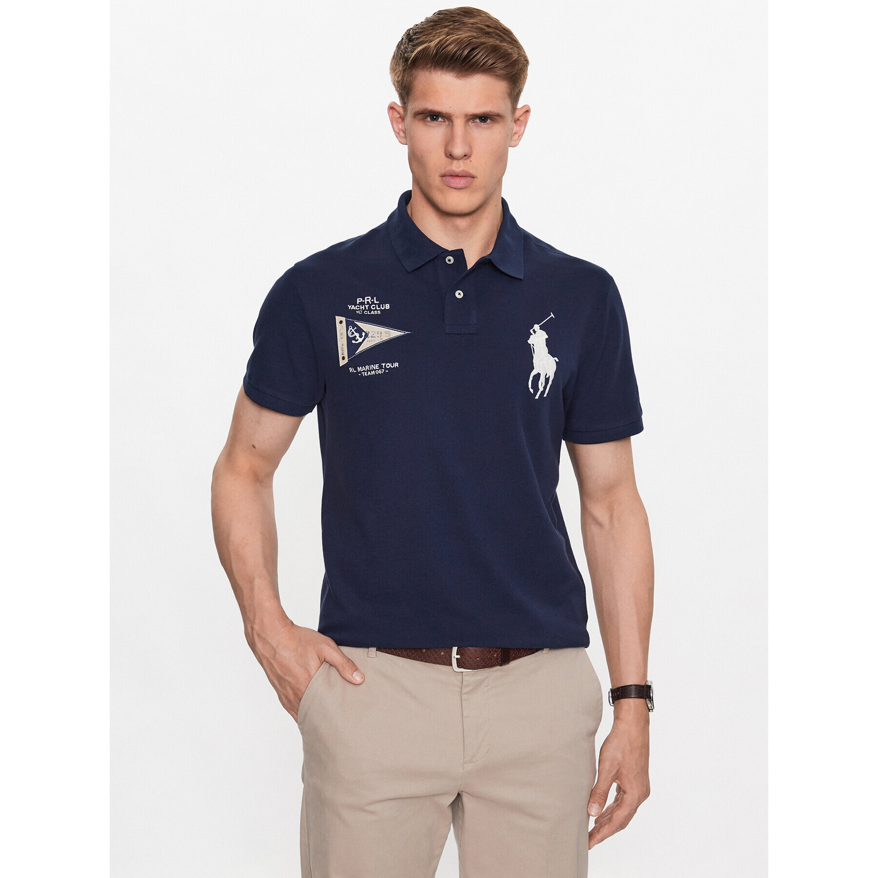 Polo Ralph Lauren Tricou polo 710910565001 Bleumarin Regular Fit - Pled.ro