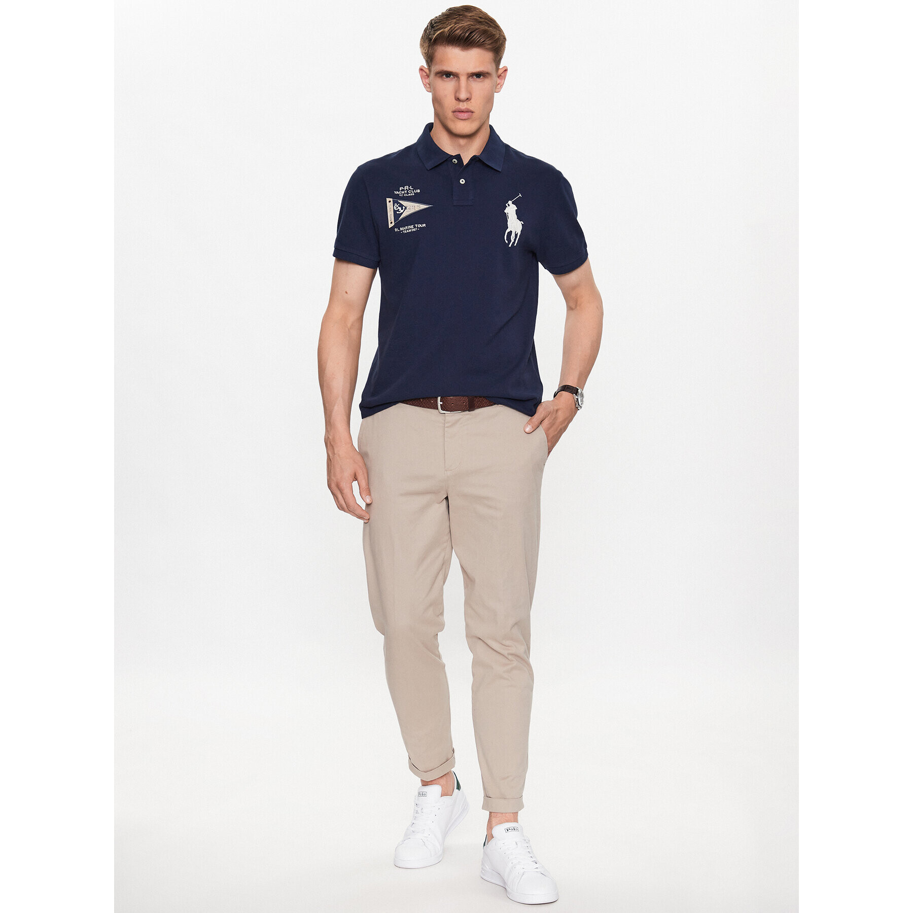 Polo Ralph Lauren Tricou polo 710910565001 Bleumarin Regular Fit - Pled.ro