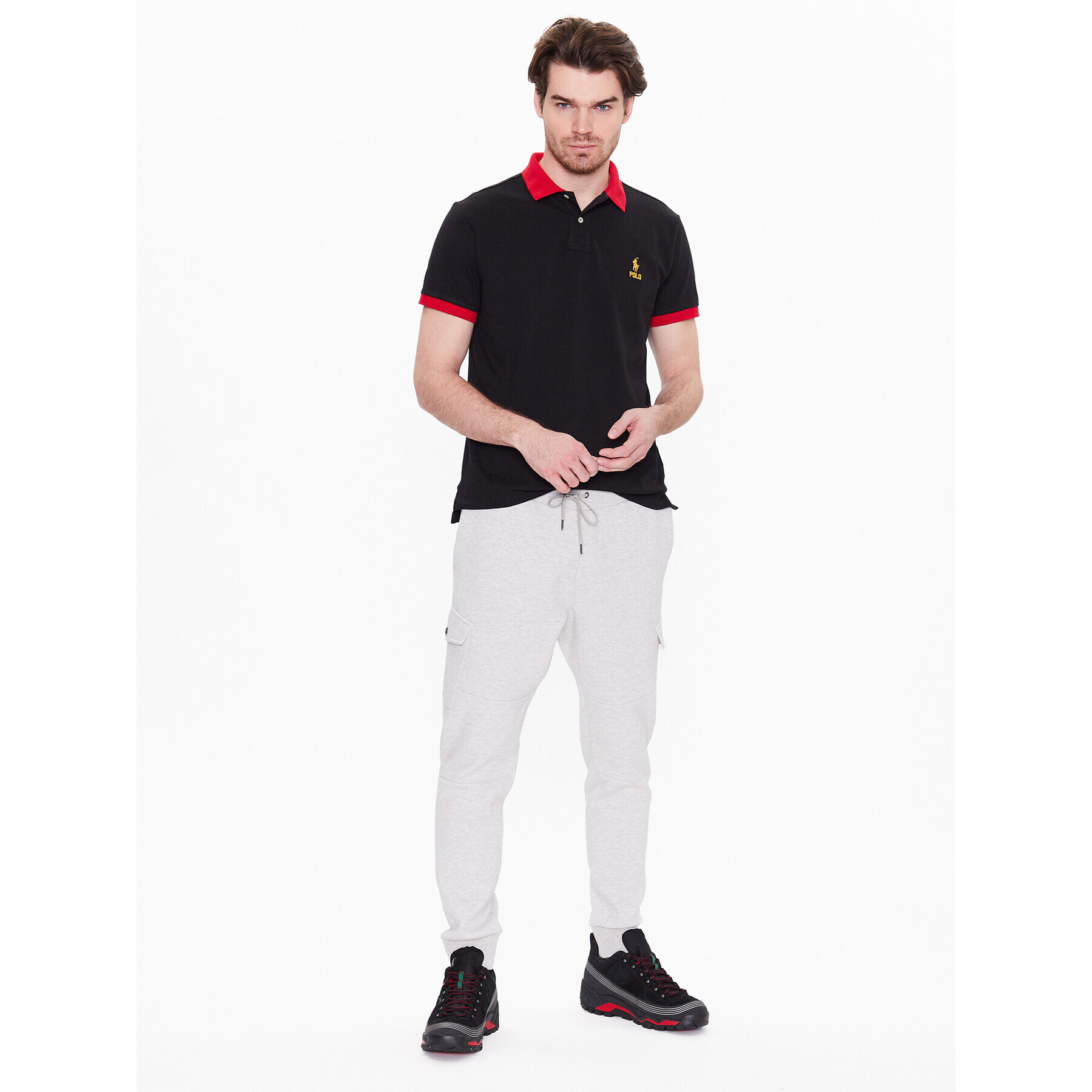 Polo Ralph Lauren Tricou polo 710913593001 Negru Slim Fit - Pled.ro