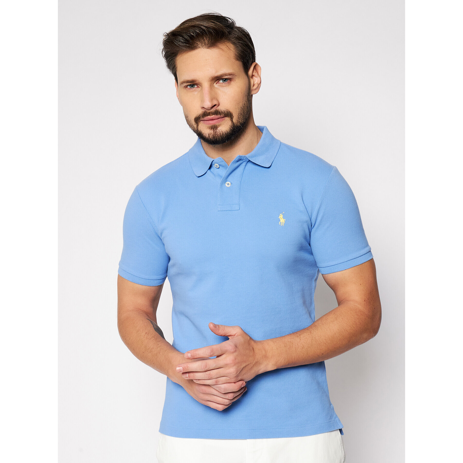 Polo Ralph Lauren Tricou polo Classics 1 710536856271 Albastru Slim Fit - Pled.ro