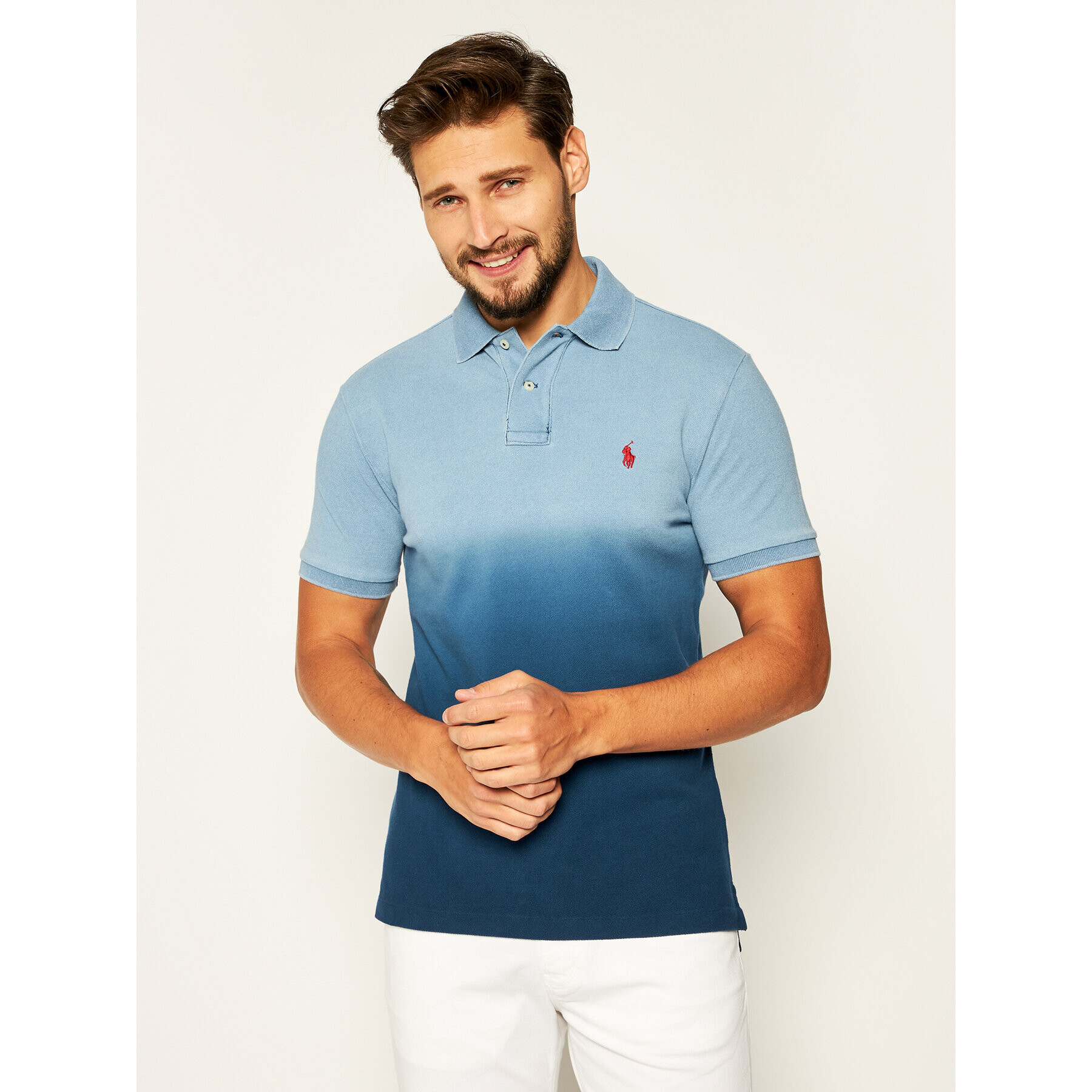 Polo Ralph Lauren Tricou polo Classics 710800446001 Albastru Slim Fit - Pled.ro