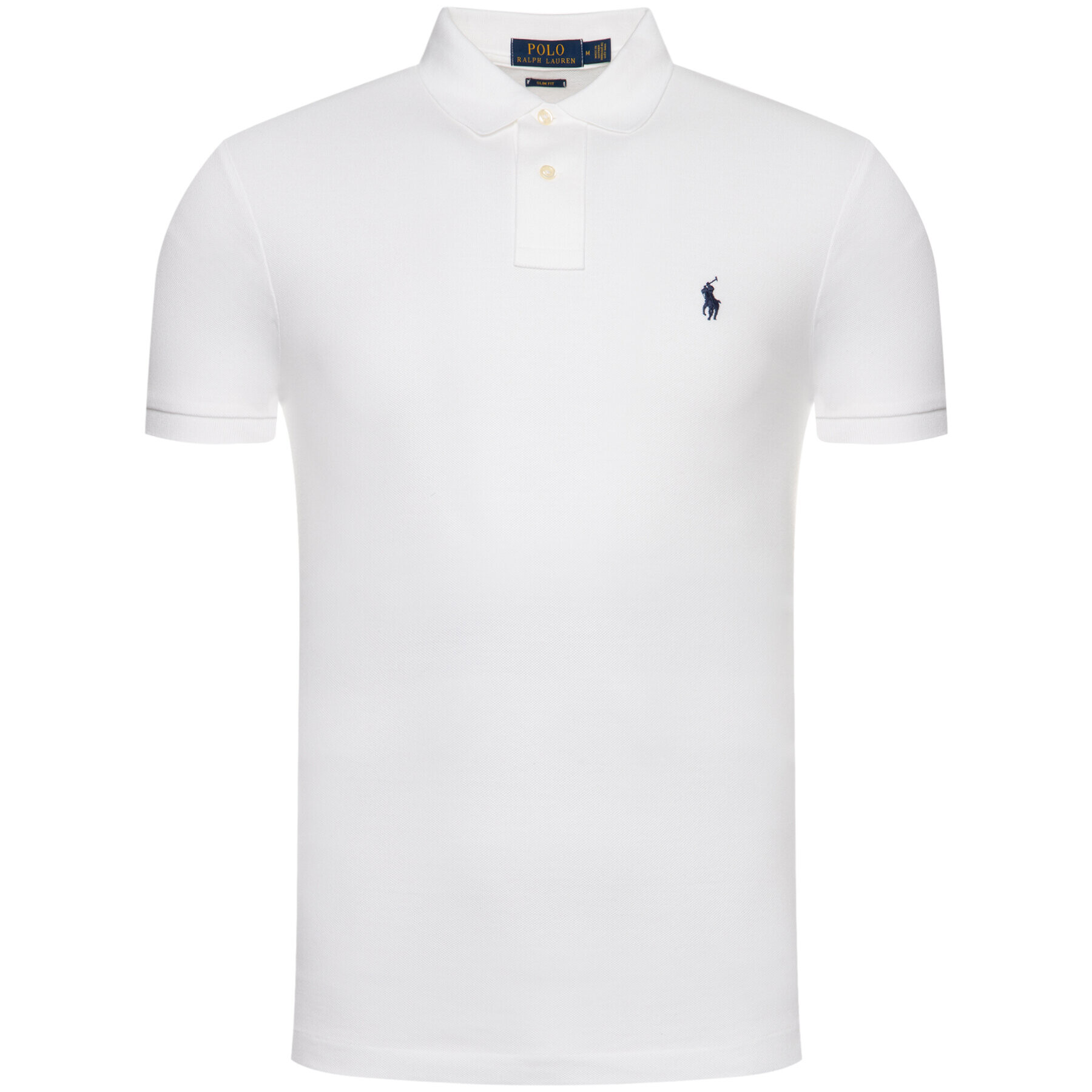 Polo Ralph Lauren Tricou polo Core Replen 710548797 Alb Slim Fit - Pled.ro