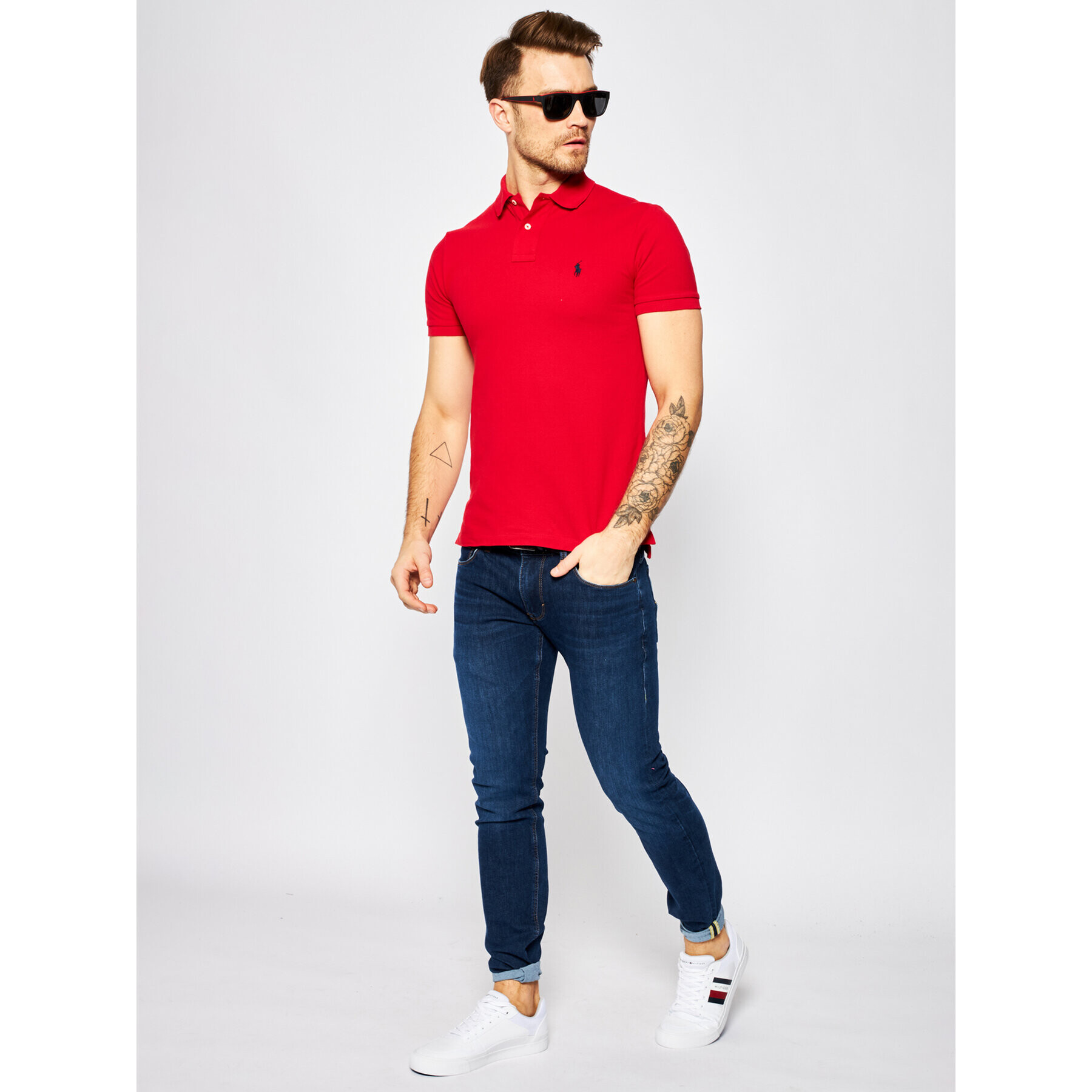 Polo Ralph Lauren Tricou polo Core Replen 710548797 Roșu Slim Fit - Pled.ro