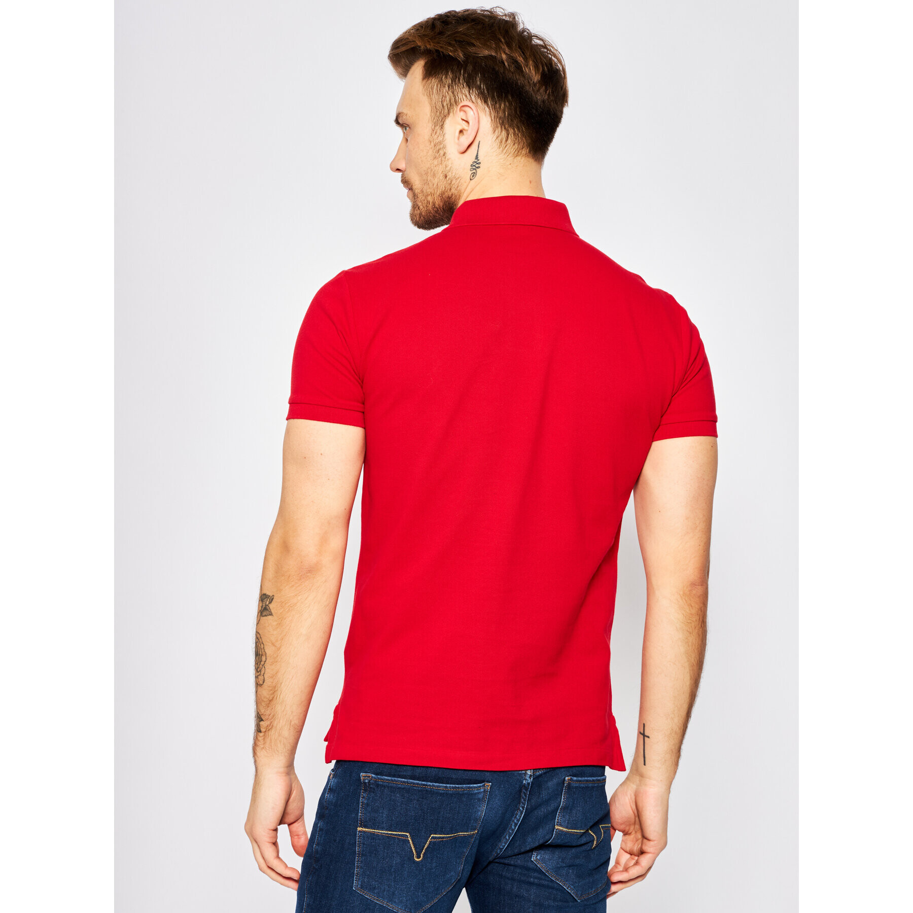 Polo Ralph Lauren Tricou polo Core Replen 710548797 Roșu Slim Fit - Pled.ro