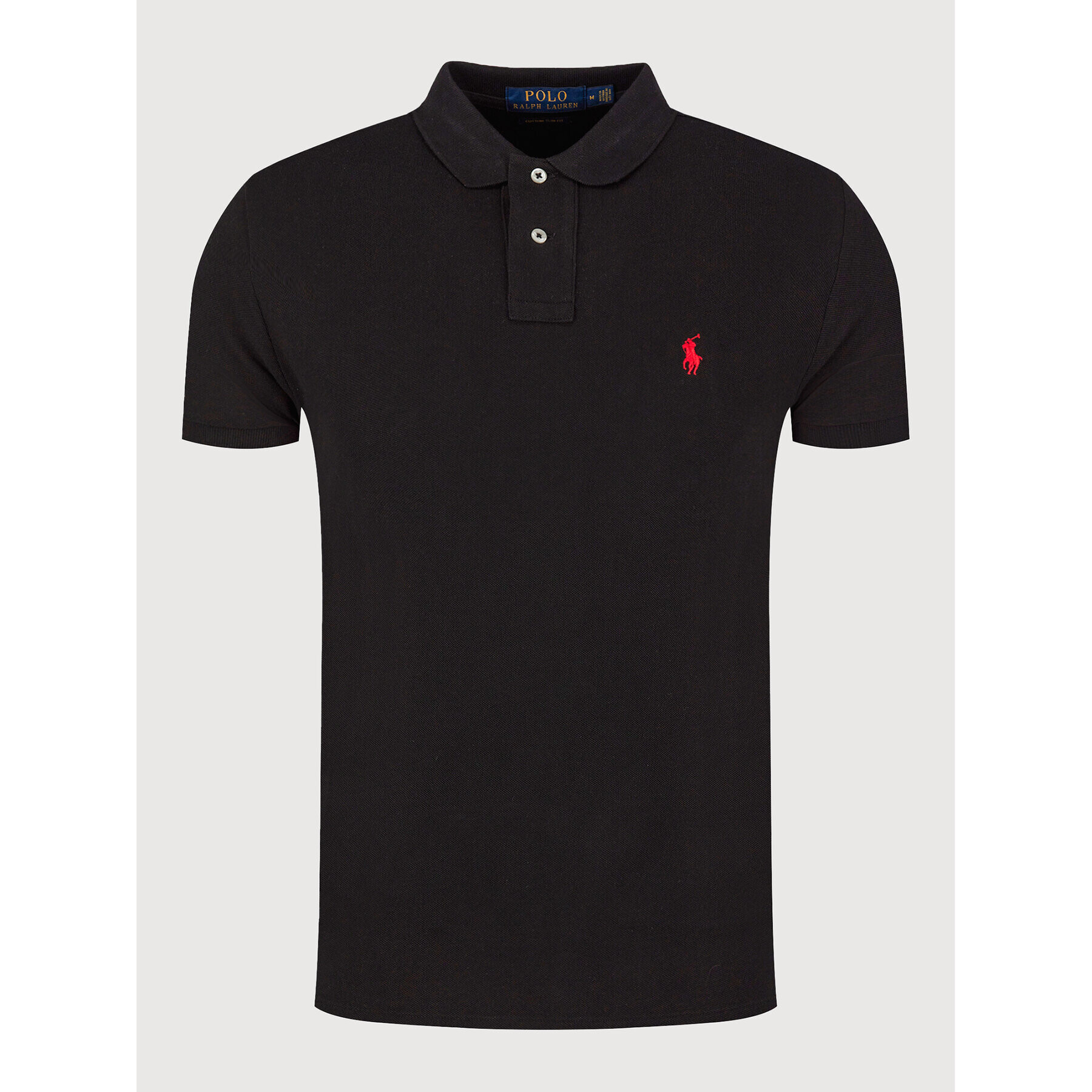 Polo Ralph Lauren Tricou polo Core Replen 710782592 Negru Custom Slim Fit - Pled.ro