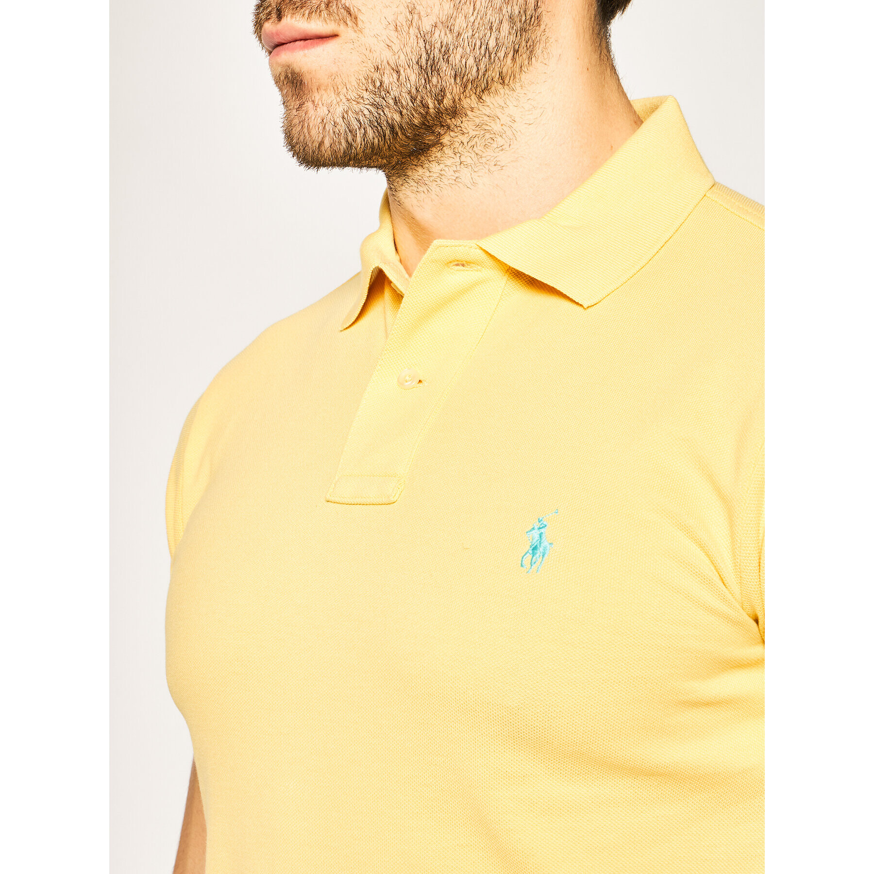 Polo Ralph Lauren Tricou polo Core Replen 710795080 Galben Slim Fit - Pled.ro