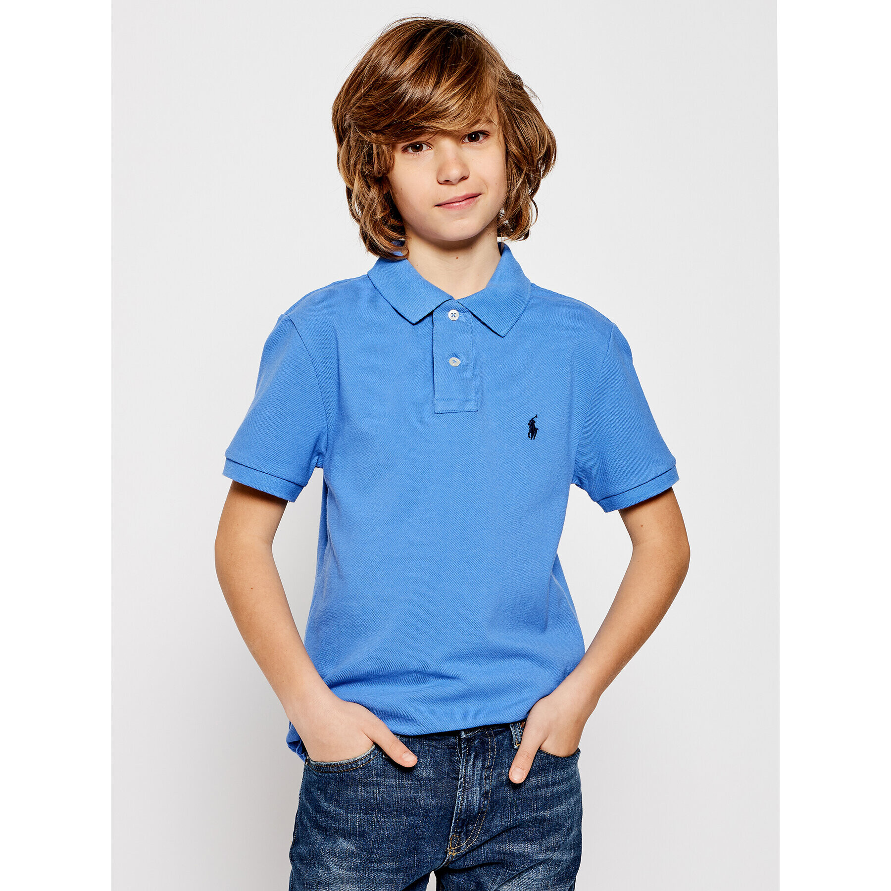 Polo Ralph Lauren Tricou polo Fsr 323547926006 Albastru Slim Fit - Pled.ro